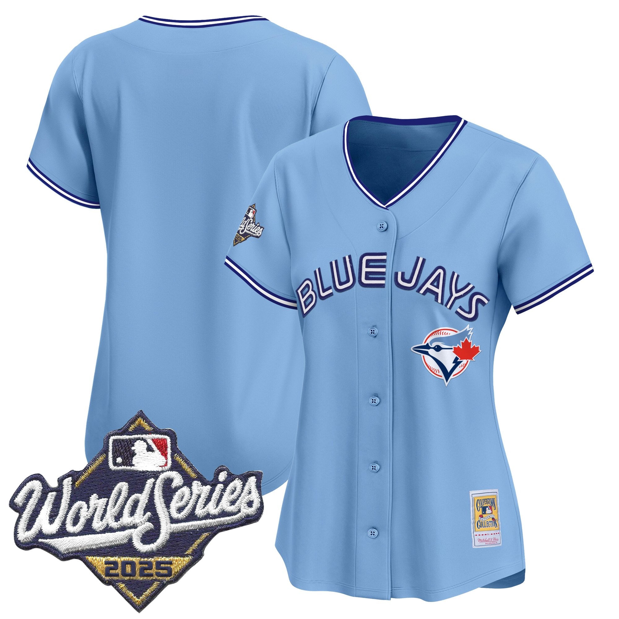 Women's Toronto Blue Jays Throwback Vapor Premier Limited Jersey - 2025 World Series Patch - All Stitched