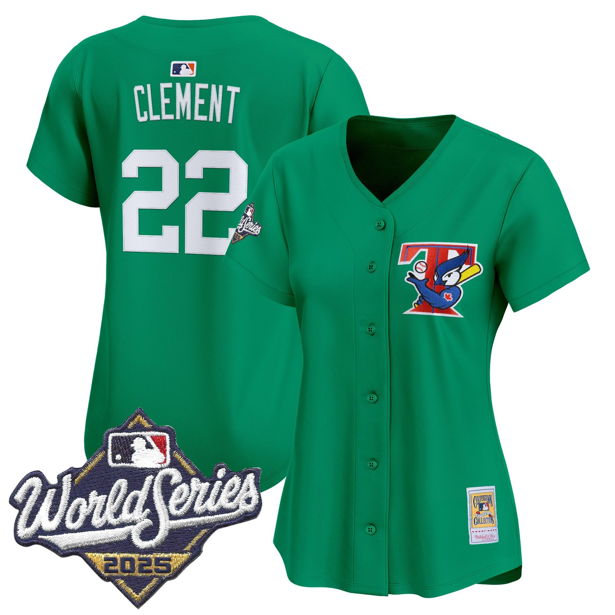 Women's Toronto Blue Jays Throwback Vapor Premier Limited Jersey - 2025 World Series Patch - All Stitched