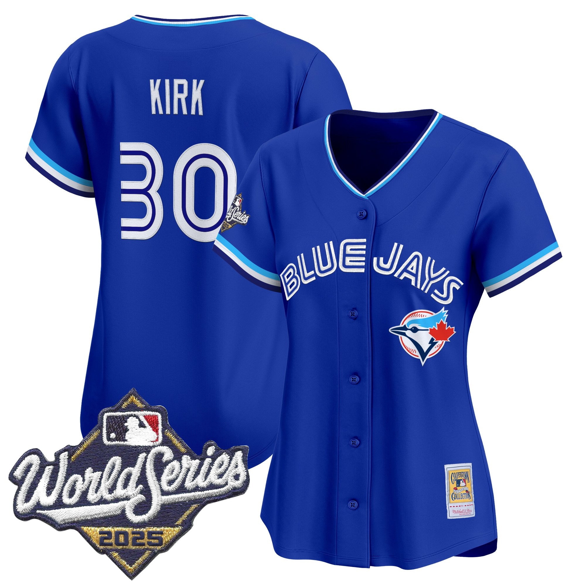 Women's Toronto Blue Jays Throwback Vapor Premier Limited Jersey - 2025 World Series Patch - All Stitched