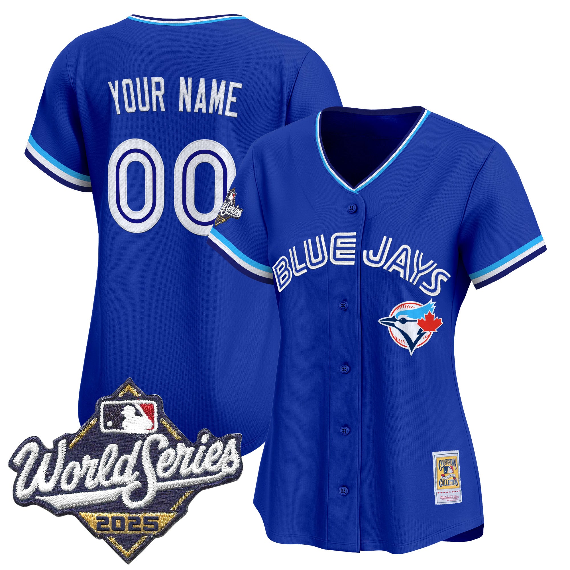Toronto Blue Jays Throwback Vapor Premier Limited Custom Jersey - 2025 World Series Patch - All Stitched