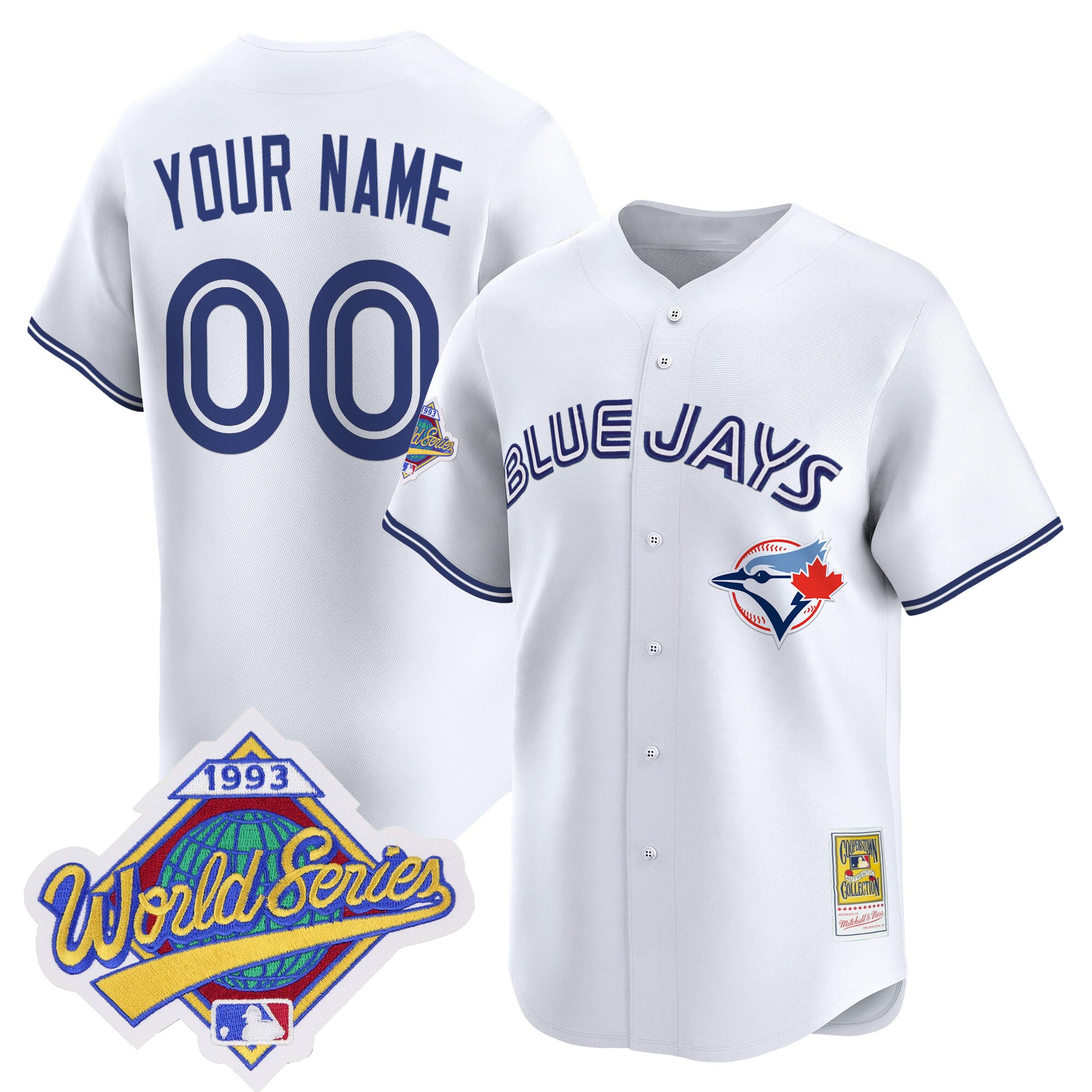 Toronto Blue Jays 1993 World Series Vapor Premier Custom Jersey - Throwback Edition - All Stitched