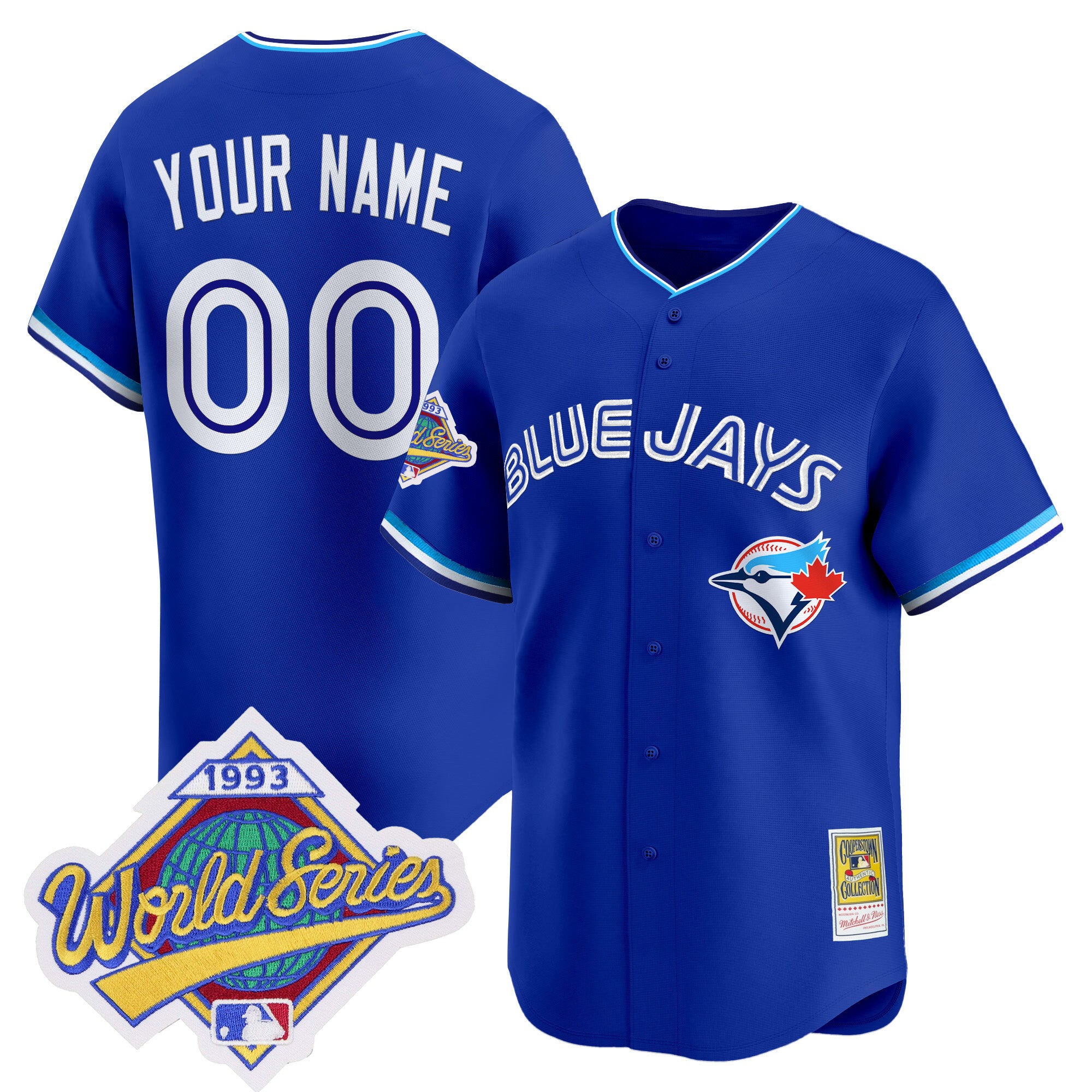 Toronto Blue Jays 1993 World Series Vapor Premier Custom Jersey - Throwback Edition - All Stitched