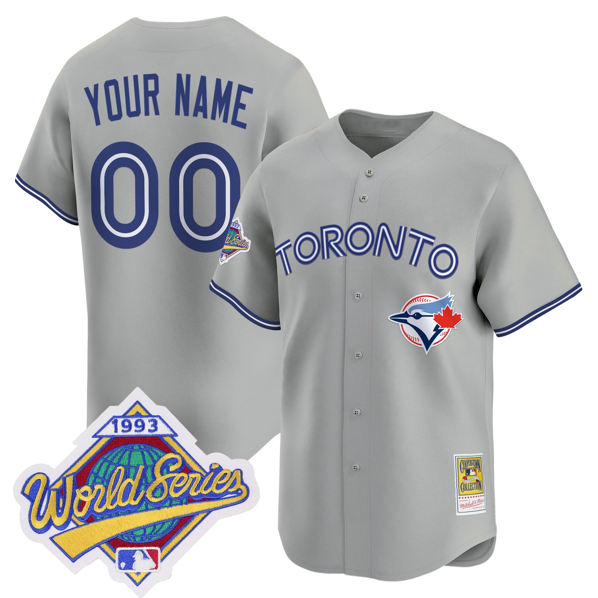 Toronto Blue Jays 1993 World Series Vapor Premier Custom Jersey - Throwback Edition - All Stitched