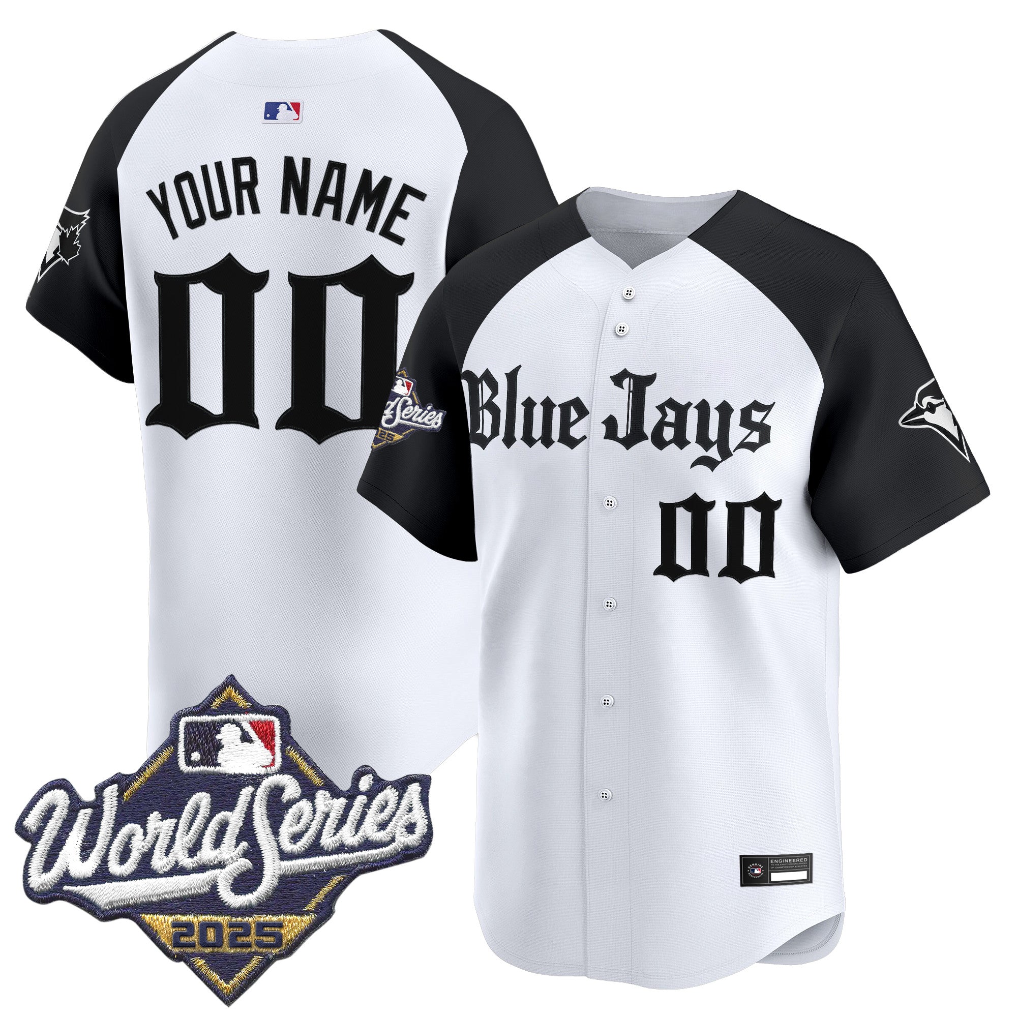 Toronto Blue Jays 2025 World Series Vapor Premier Limited Custom Jersey V2 - Gothic North Edition - All Stitched