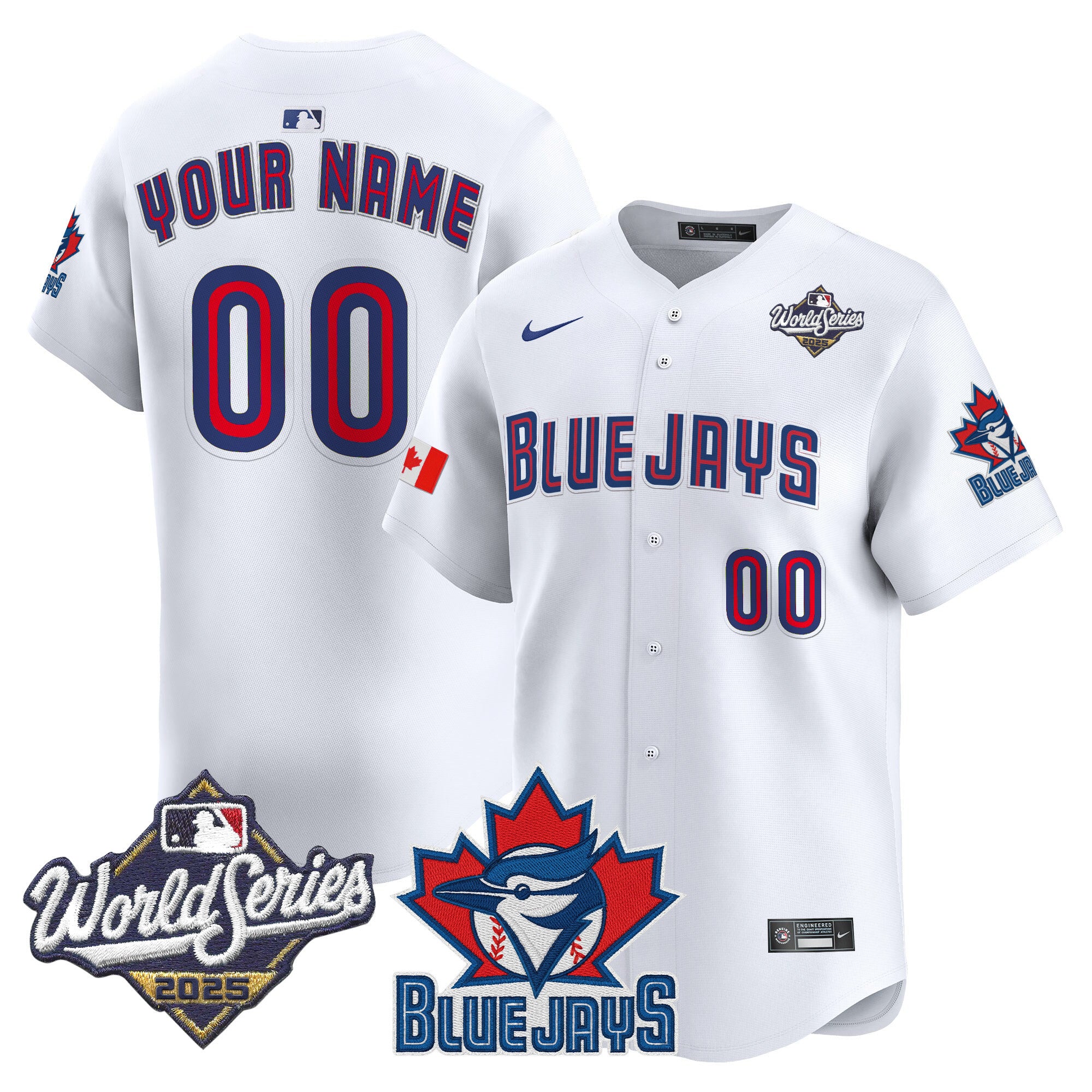 Toronto Blue Jays 2025 World Series Vapor Premier Limited Custom Jersey V3 - All Stitched