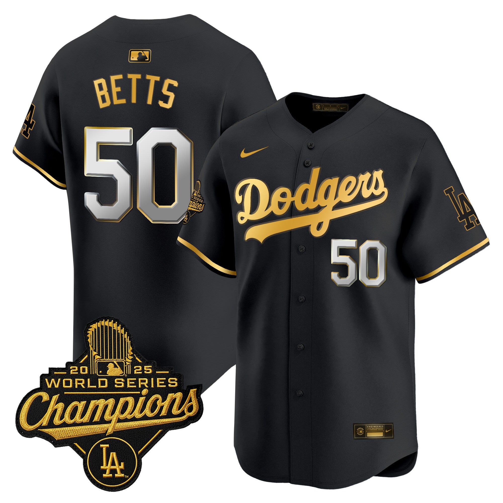 Men's Dodgers 2025 World Series Champions Vapor Premier Limited Jersey - All Stitched