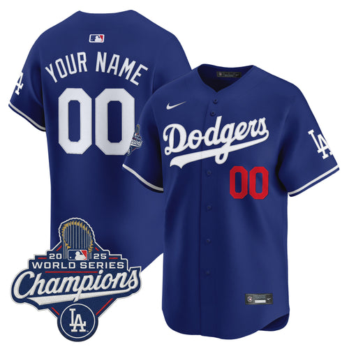 Dodgers 2025 World Series Champions Vapor Premier Limited Custom Jersey - All Stitched