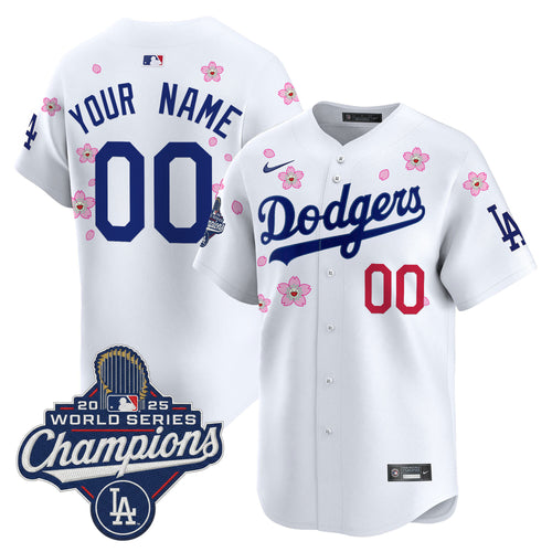 Dodgers 2025 World Series Champions x Tokyo Series Vapor Premier Limited Custom Jersey - Stitched