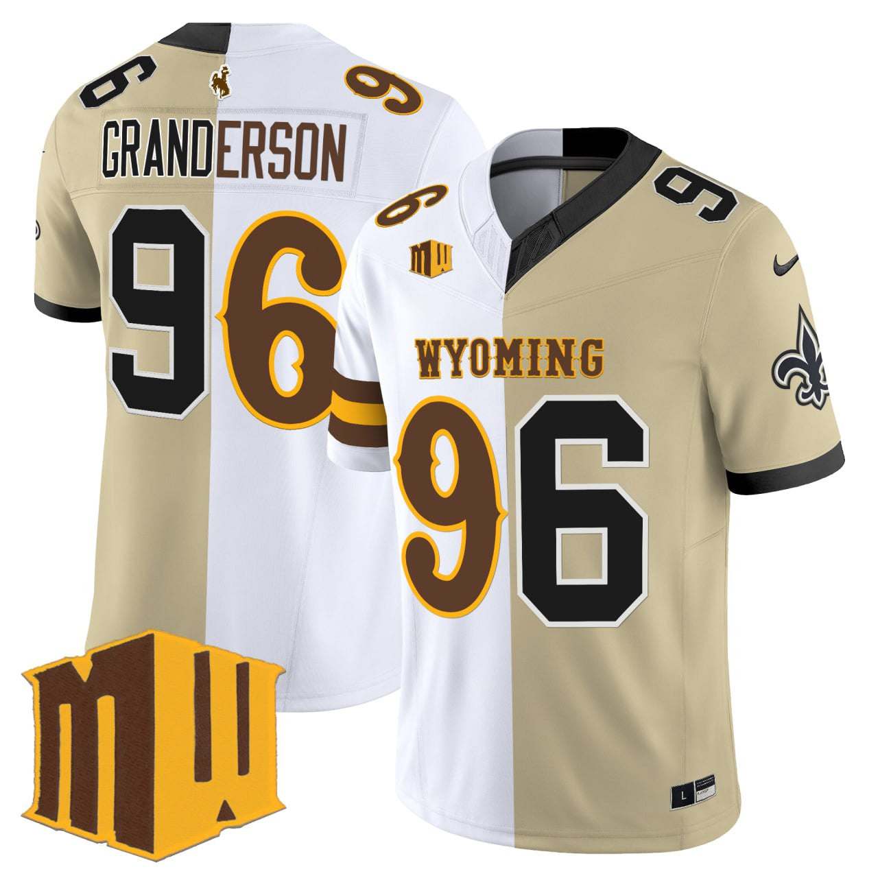 Wyoming Cowboys x New Orleans Saints Limited Jersey - All Stitched