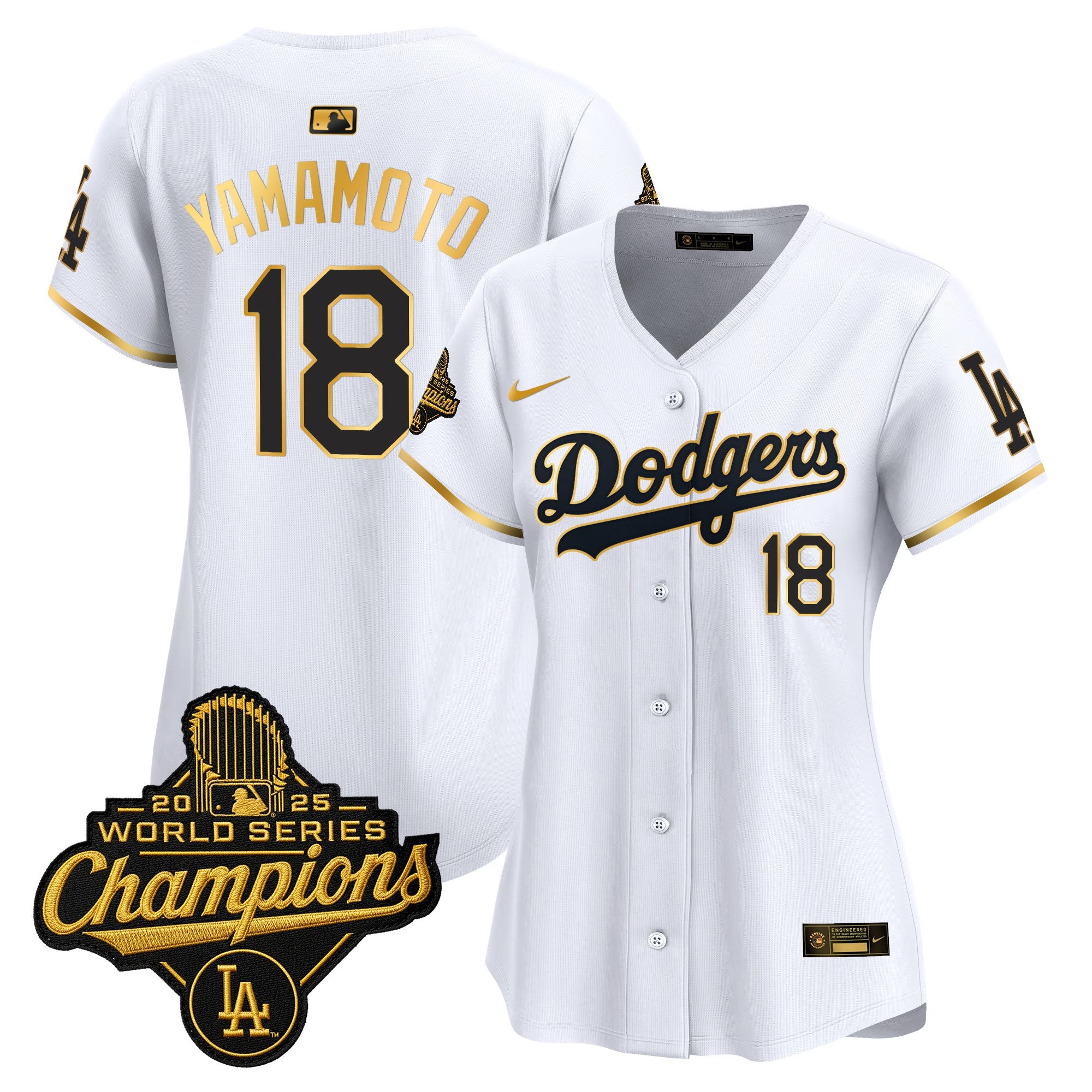 Women's Dodgers 2025 World Series Champions Vapor Premier Limited Jersey - All Stitched