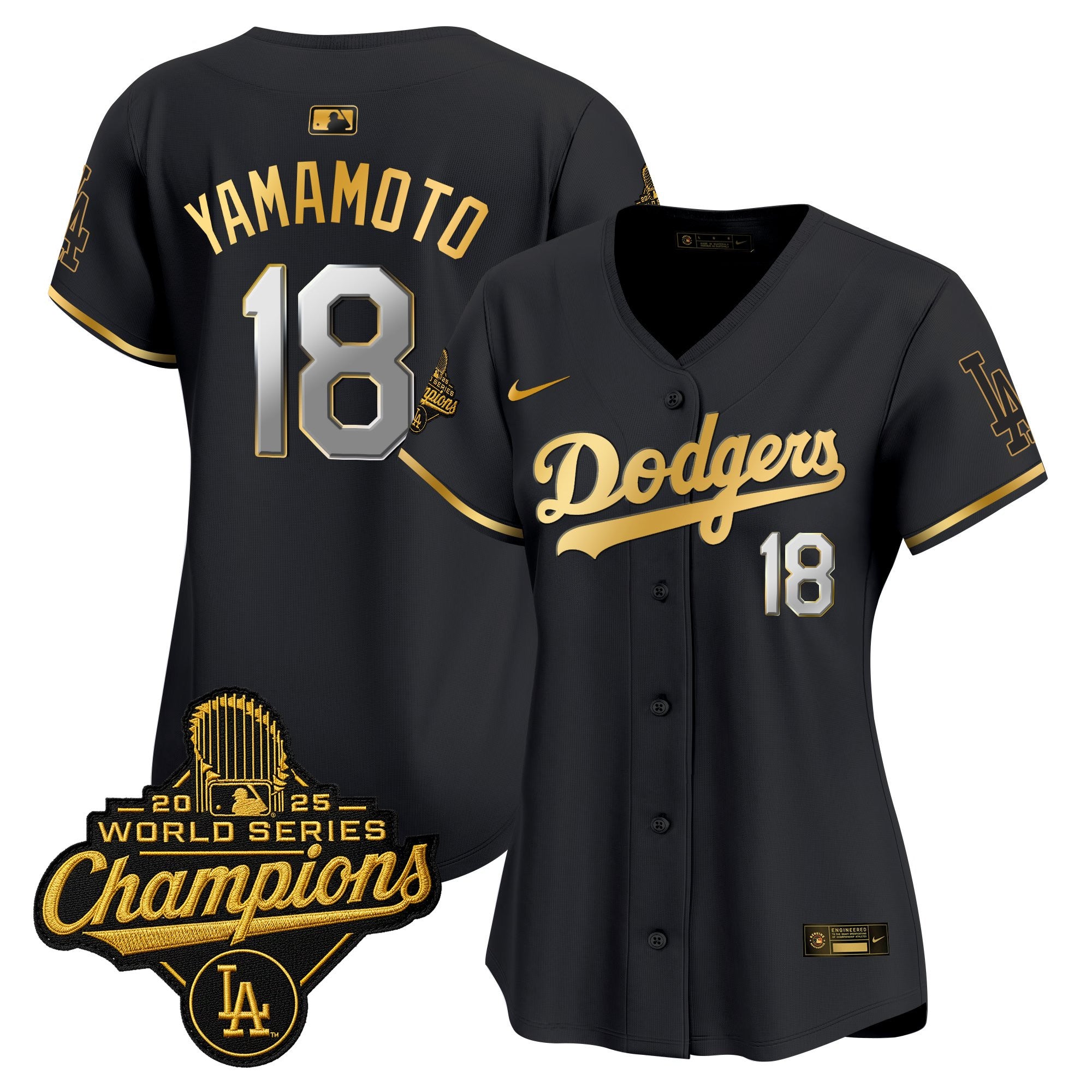 Women's Dodgers 2025 World Series Champions Vapor Premier Limited Jersey - All Stitched