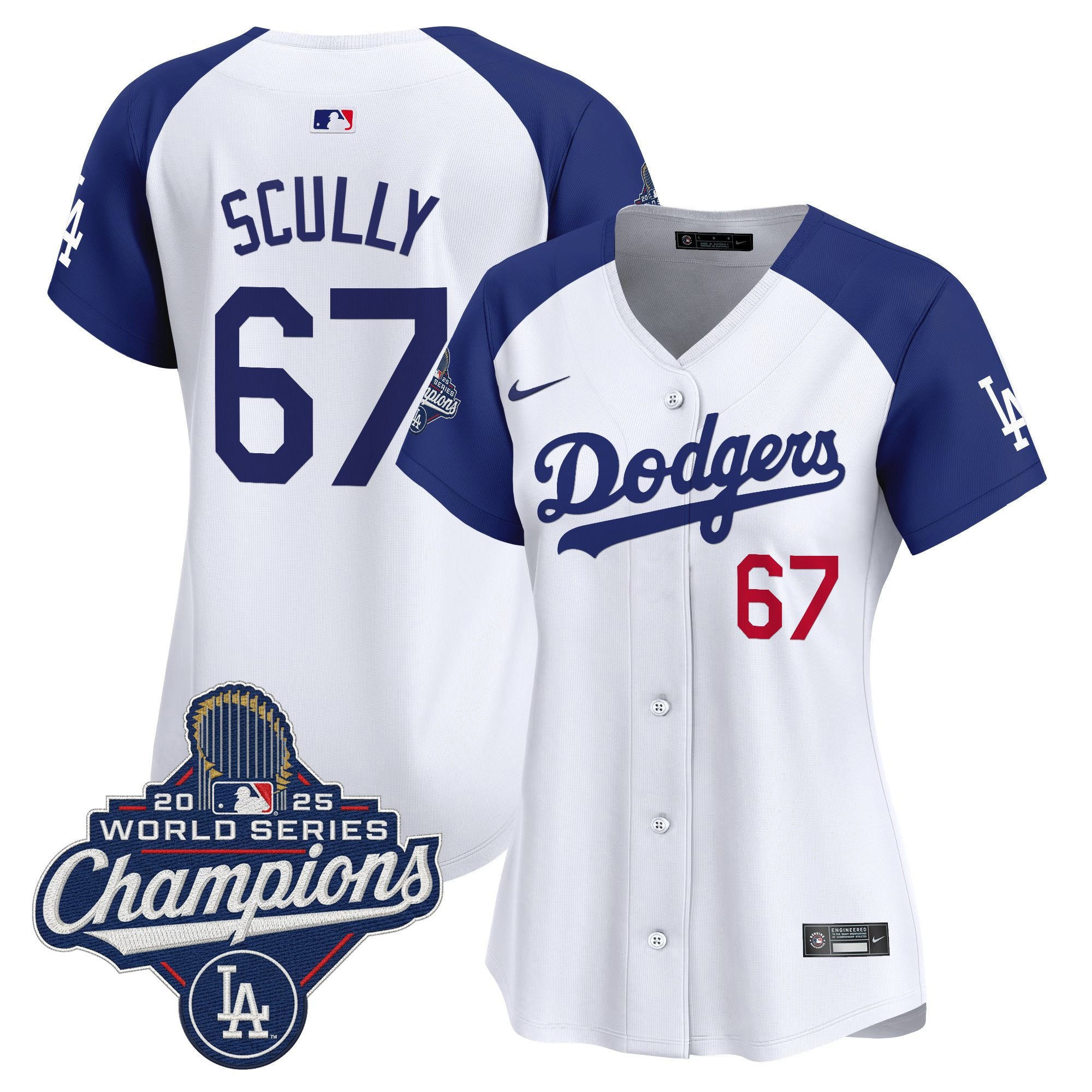 Women's Dodgers 2025 World Series Champions Vapor Premier Limited Jersey - All Stitched