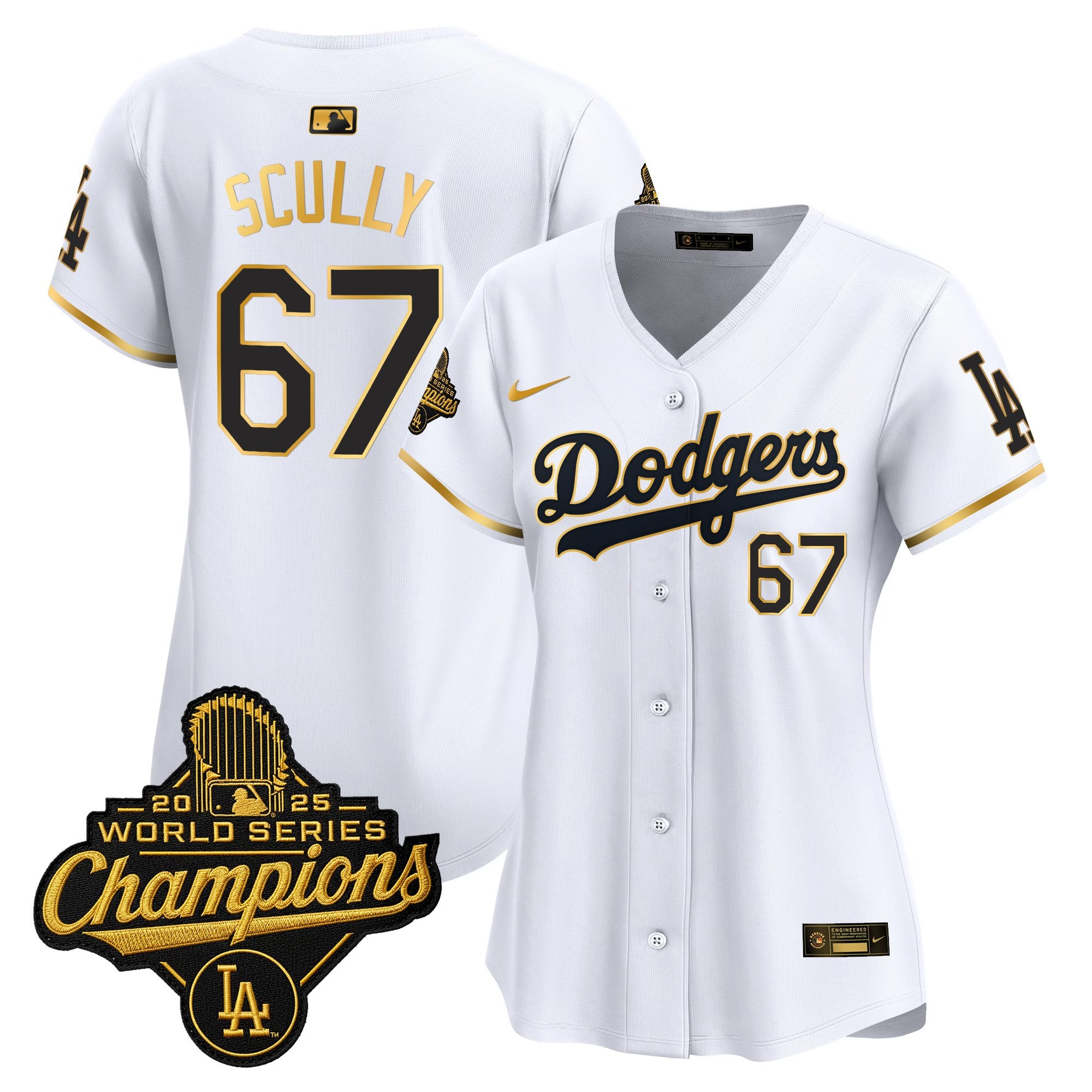 Women's Dodgers 2025 World Series Champions Vapor Premier Limited Jersey - All Stitched