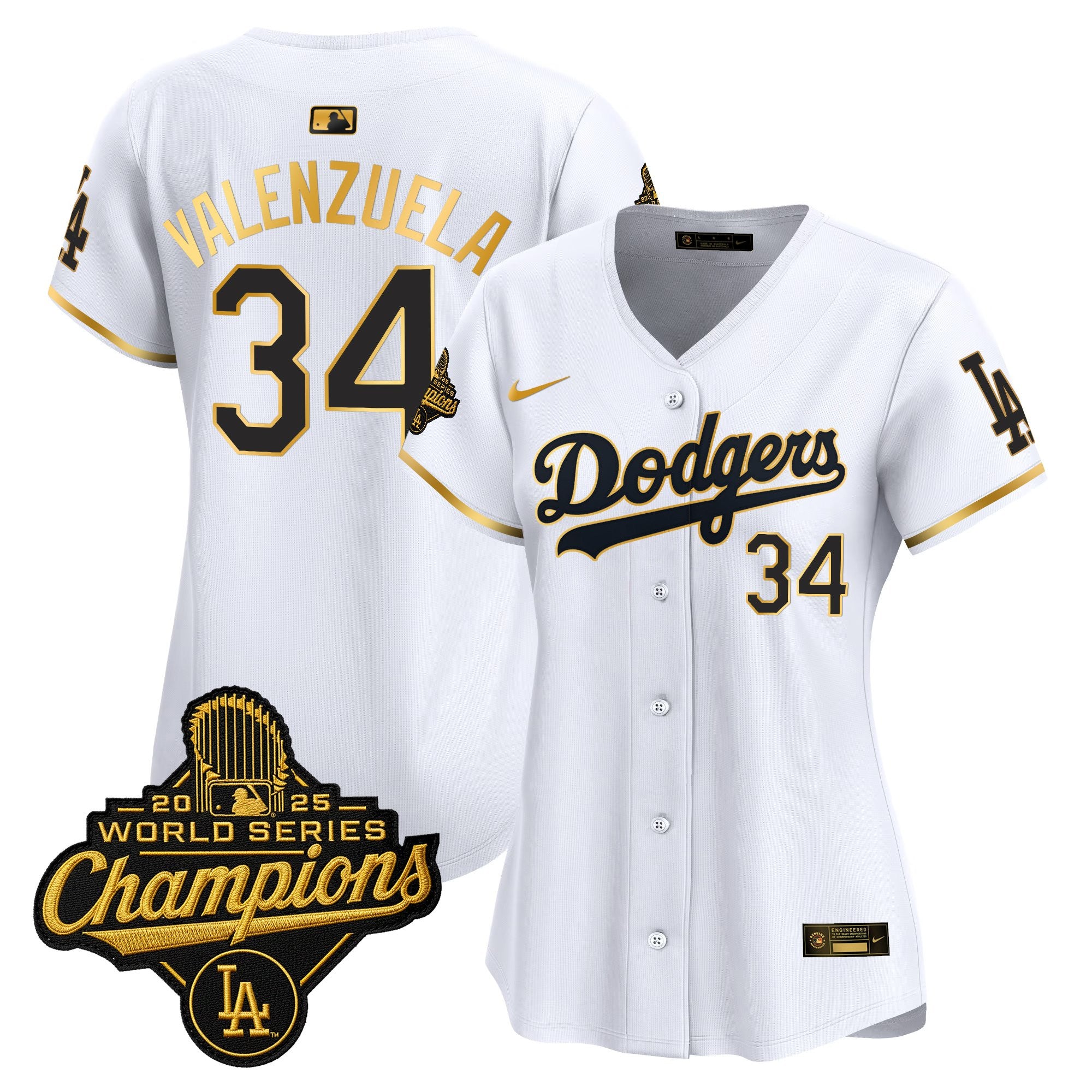 Women's Dodgers 2025 World Series Champions Vapor Premier Limited Jersey - All Stitched