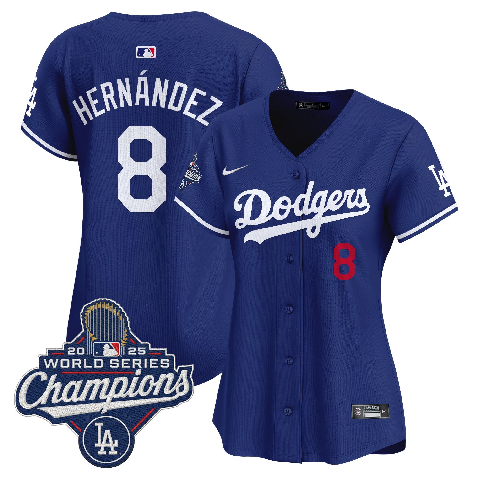 Women's Dodgers 2025 World Series Champions Vapor Premier Limited Jersey - All Stitched