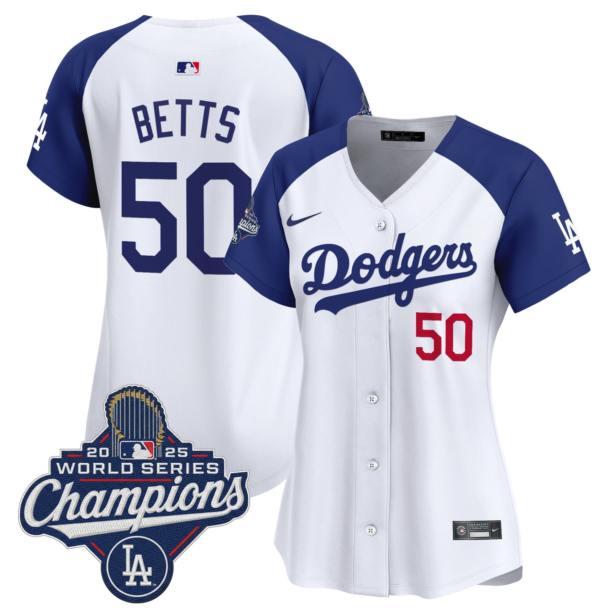 Women's Dodgers 2025 World Series Champions Vapor Premier Limited Jersey - All Stitched