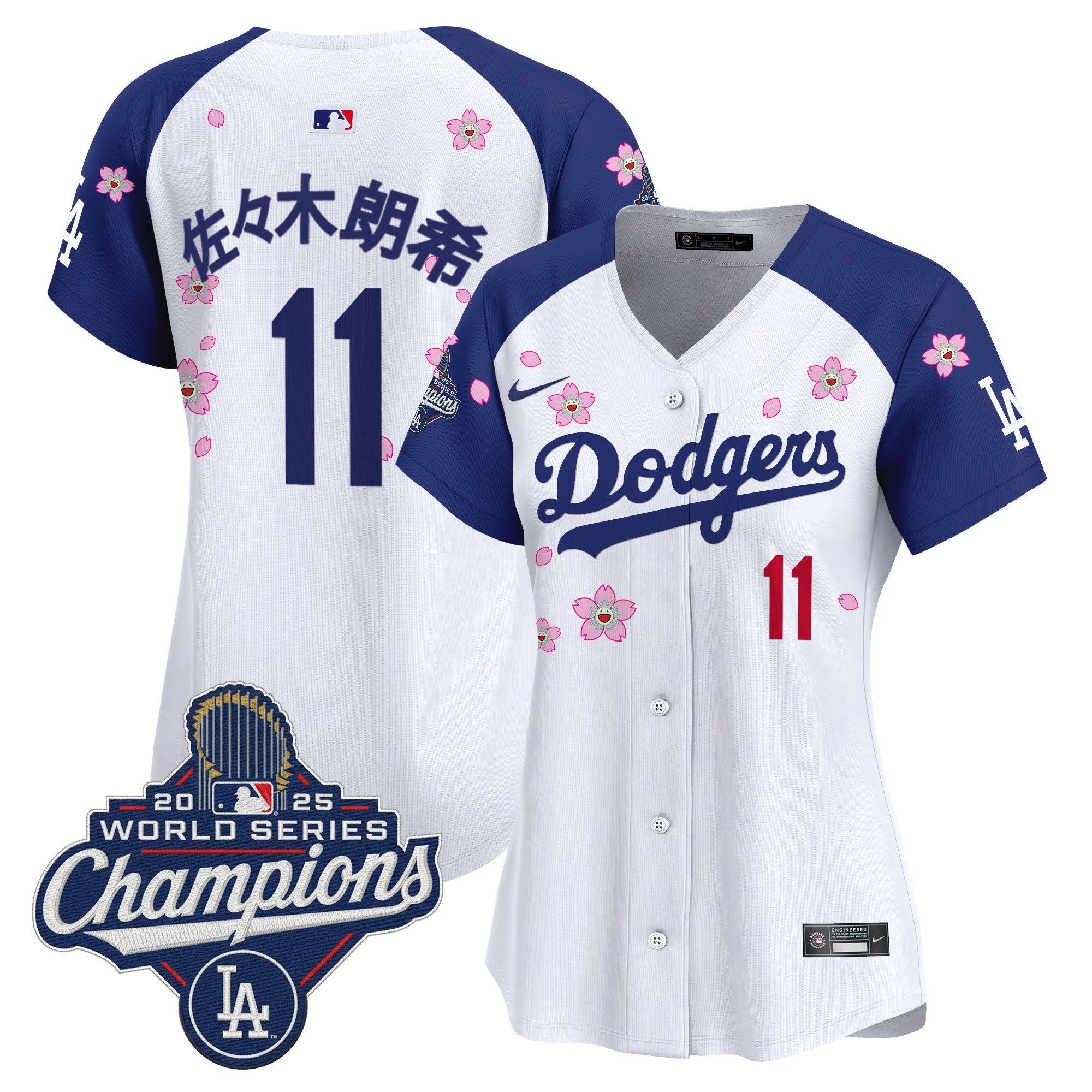 Women's Dodgers 2025 World Series Champions x Tokyo Series Vapor Premier Limited Jersey - Stitched