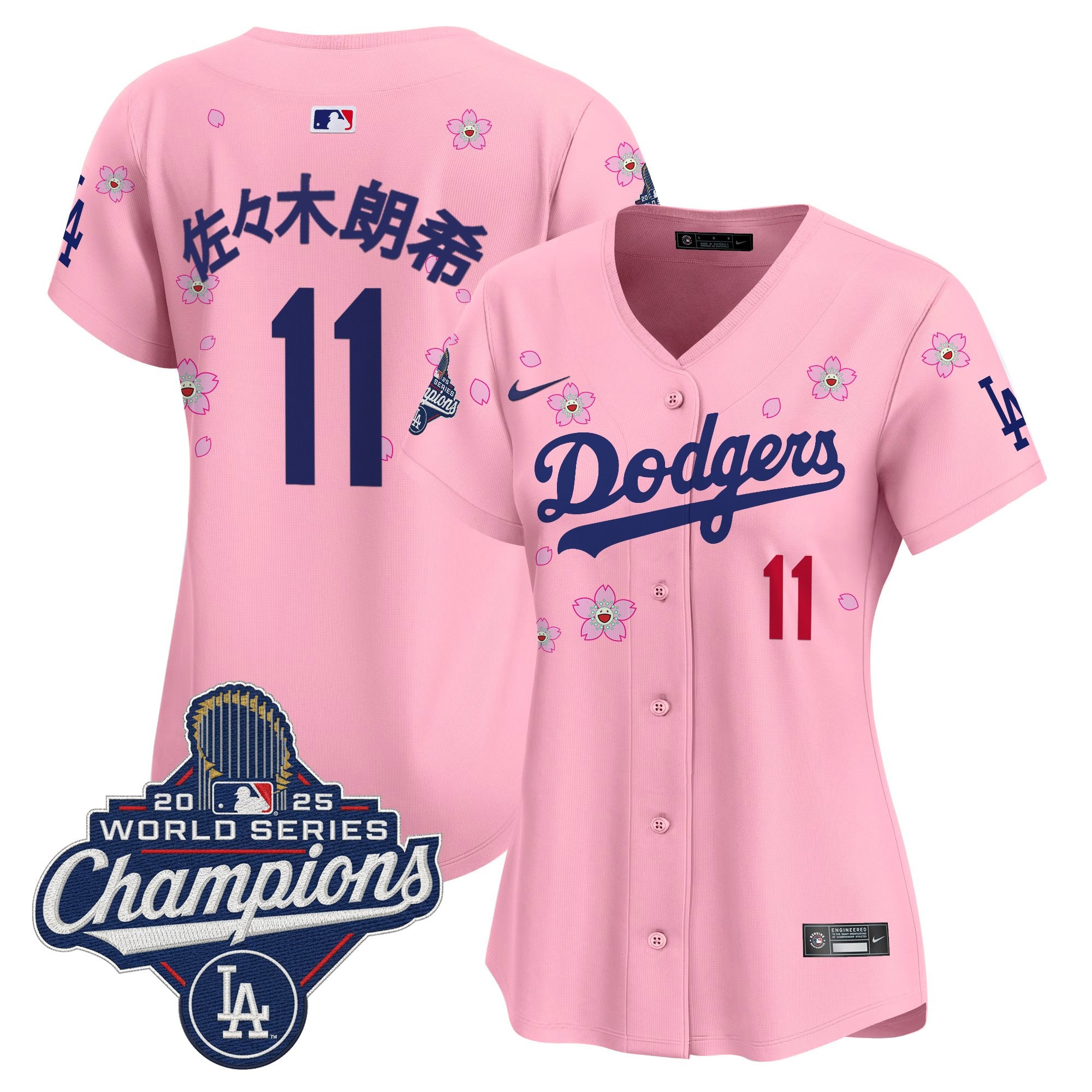 Women's Dodgers 2025 World Series Champions x Tokyo Series Vapor Premier Limited Jersey - Stitched