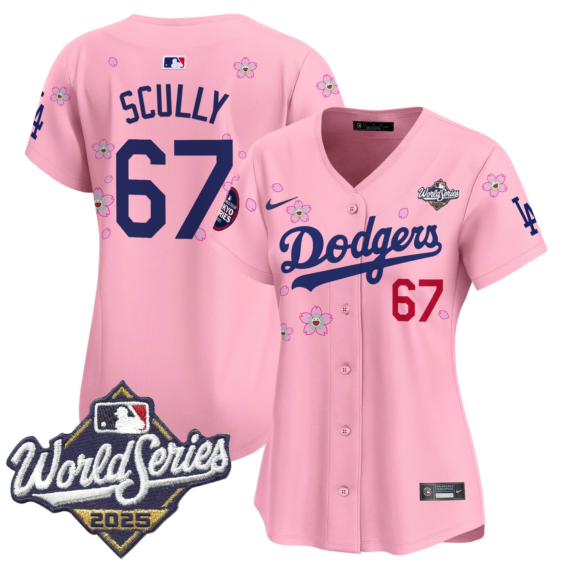 Women's Dodgers 2025 World Series x Tokyo Series Vapor Premier Limited Jersey V2 - Stitched