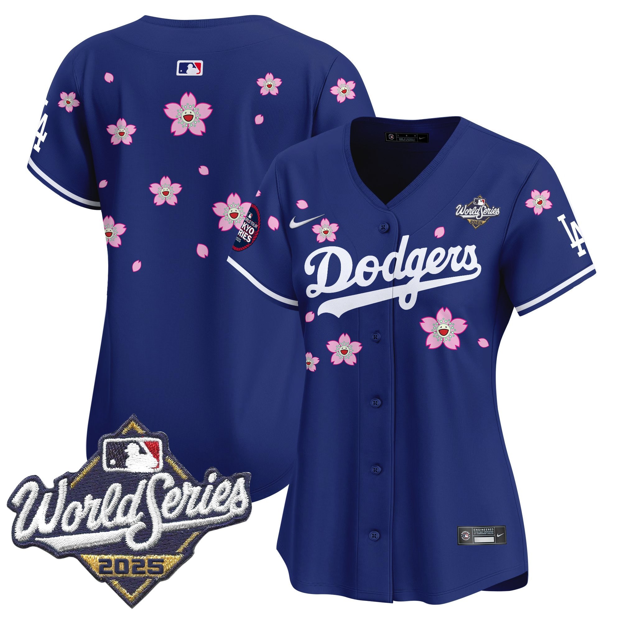 Women's Dodgers 2025 World Series x Tokyo Series Vapor Premier Limited Jersey V2 - Stitched