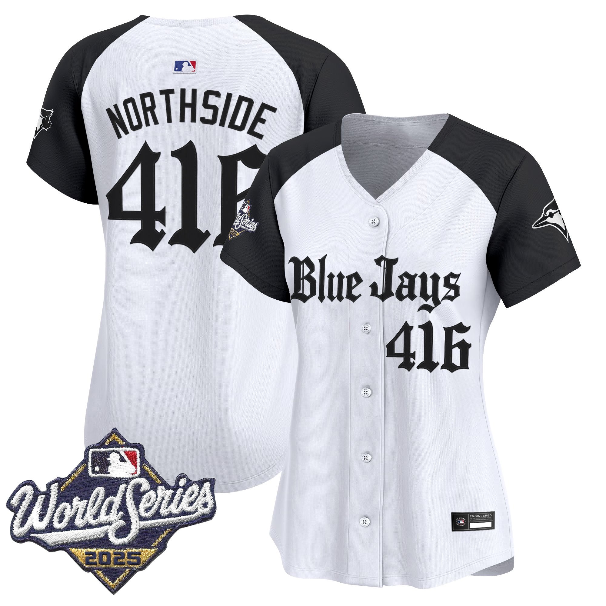 Women's Toronto Blue Jays 2025 World Series Vapor Premier Limited Jersey V2 - Gothic North Edition - All Stitched