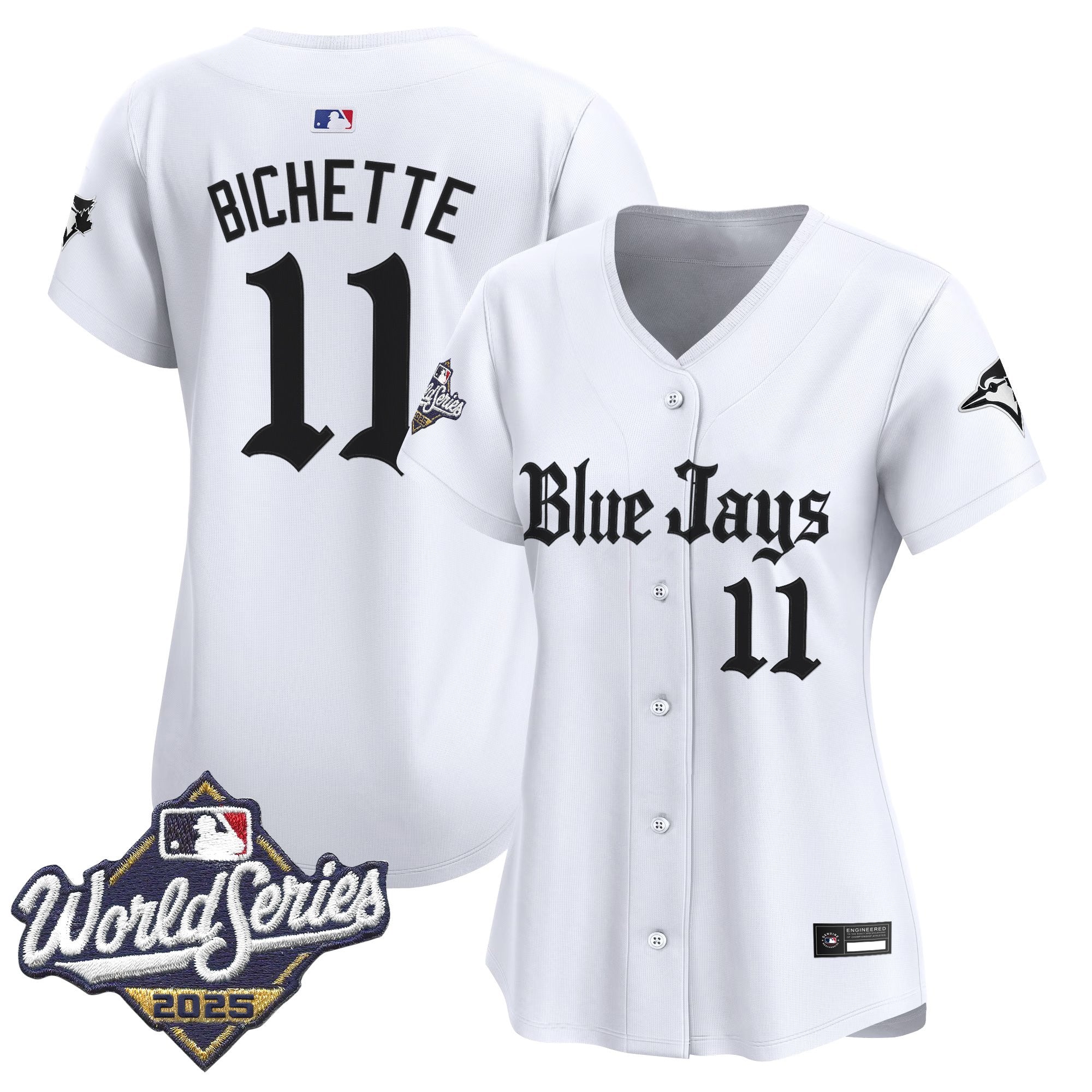 Women's Toronto Blue Jays 2025 World Series Vapor Premier Limited Jersey V2 - Gothic North Edition - All Stitched