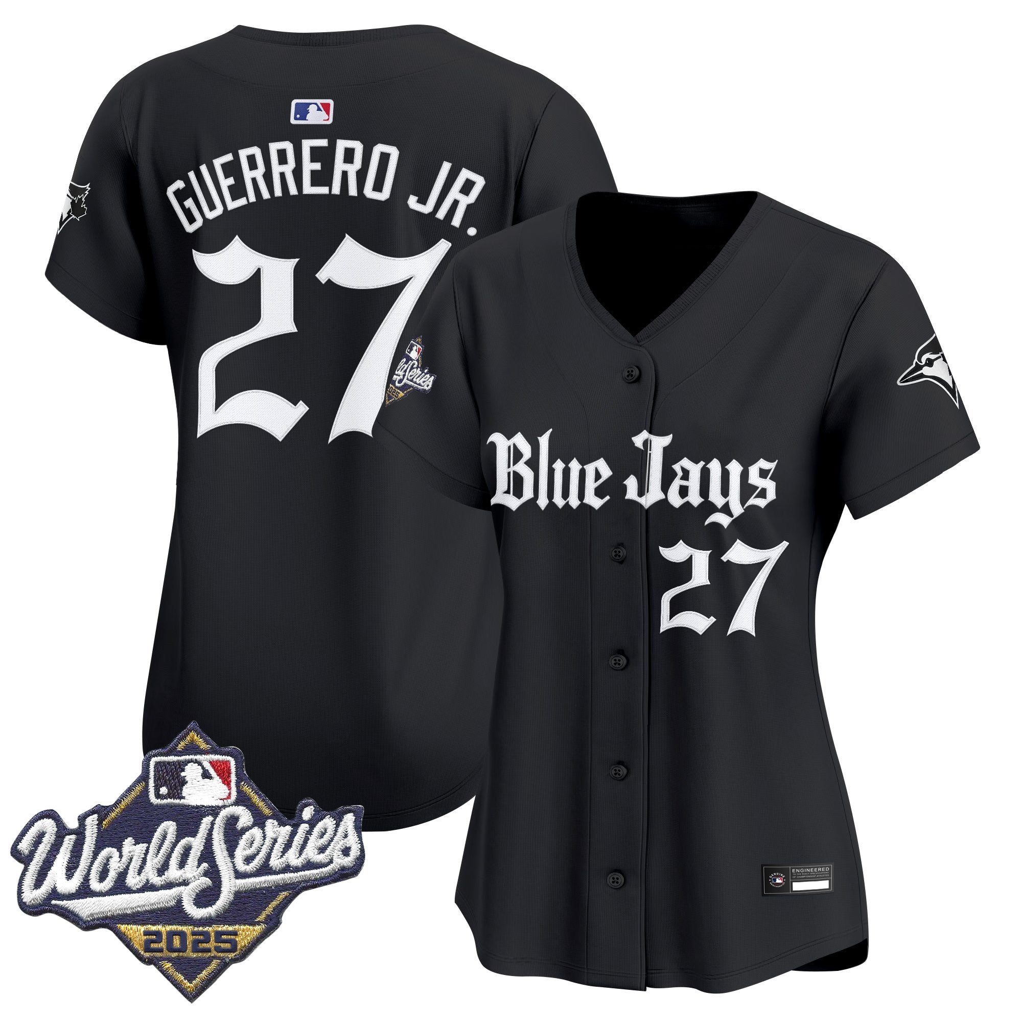 Women's Toronto Blue Jays 2025 World Series Vapor Premier Limited Jersey V2 - Gothic North Edition - All Stitched
