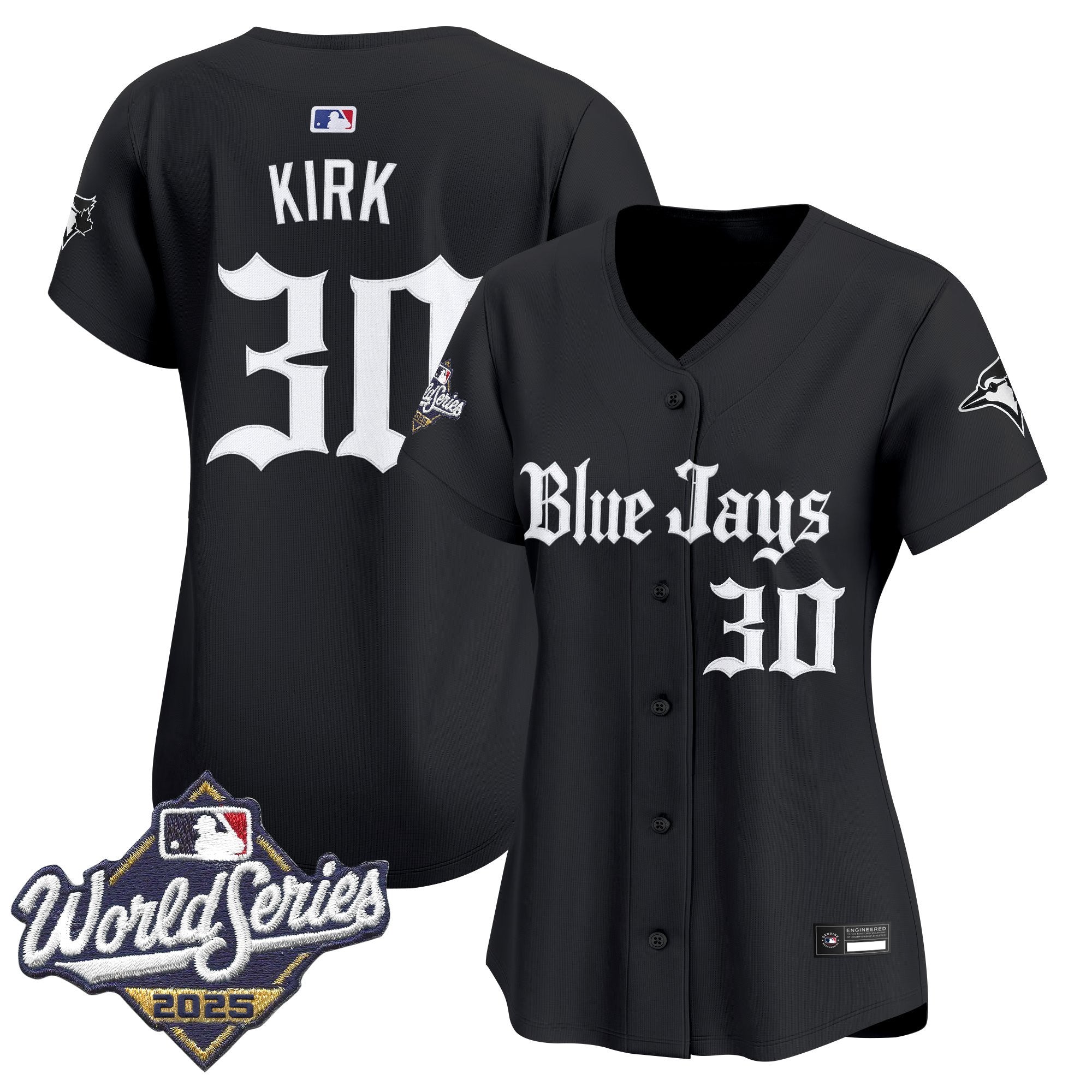 Women's Toronto Blue Jays 2025 World Series Vapor Premier Limited Jersey V2 - Gothic North Edition - All Stitched