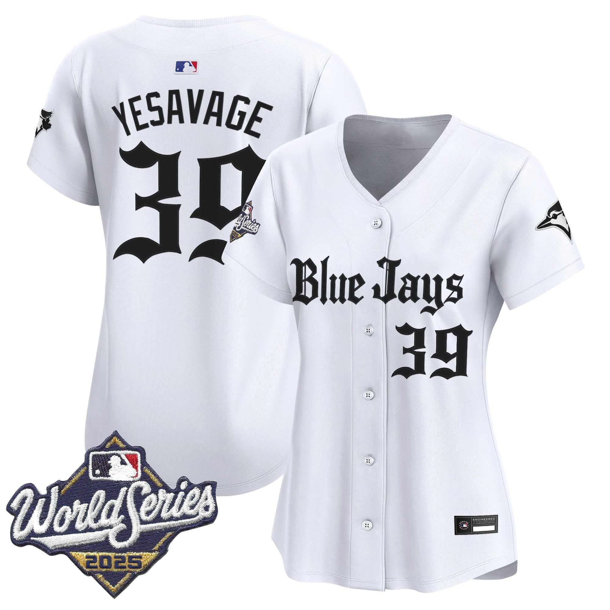 Women's Toronto Blue Jays 2025 World Series Vapor Premier Limited Jersey V2 - Gothic North Edition - All Stitched