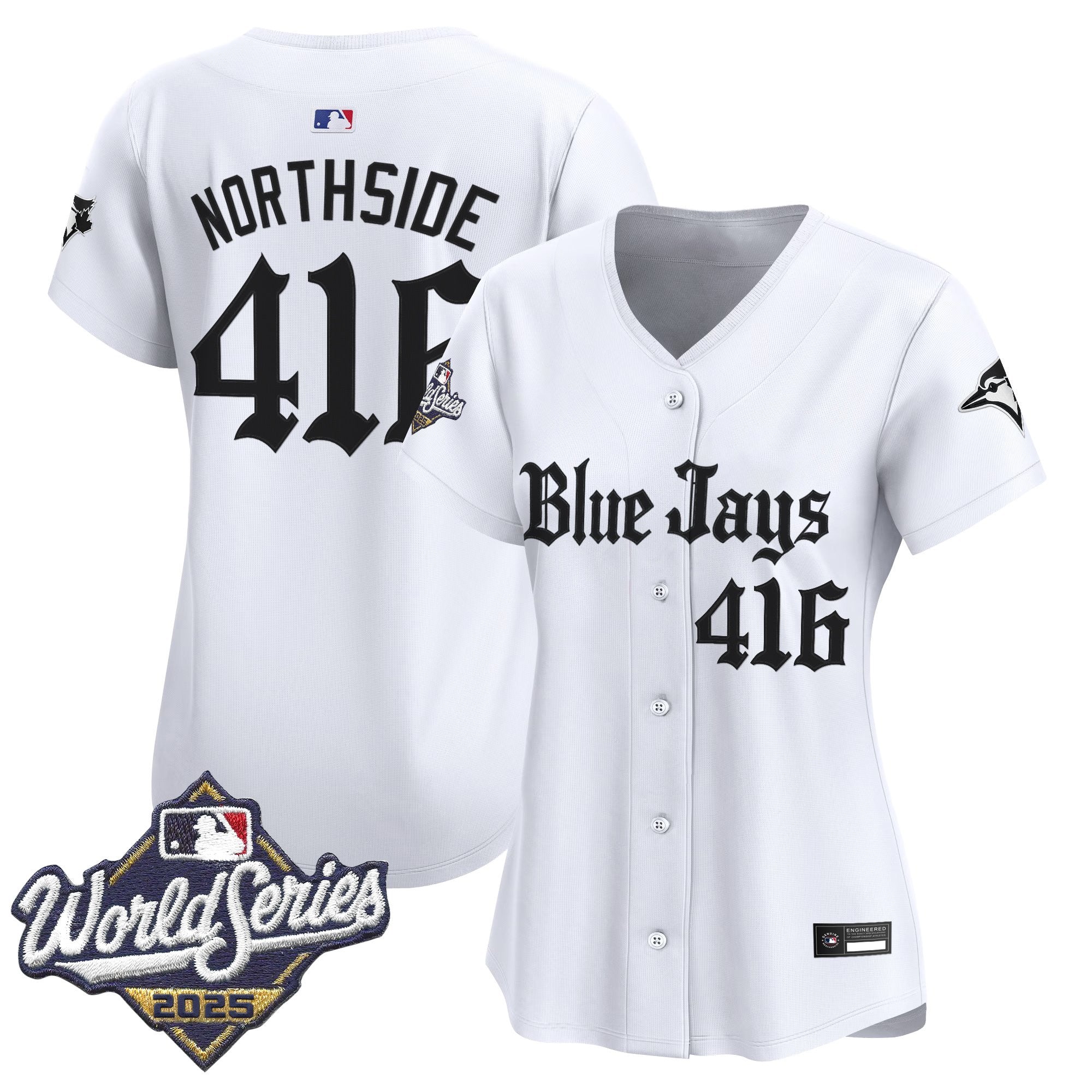 Women's Toronto Blue Jays 2025 World Series Vapor Premier Limited Jersey V2 - Gothic North Edition - All Stitched