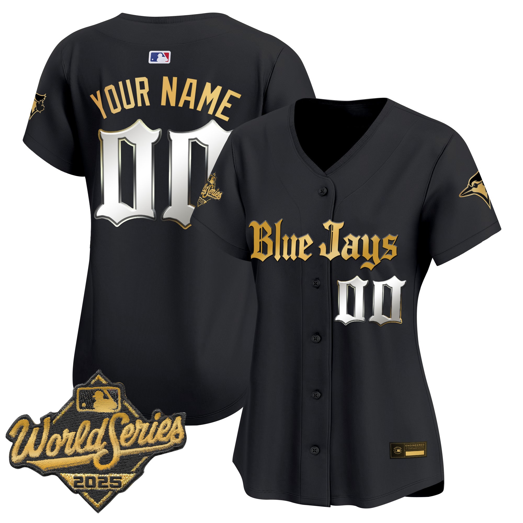 Toronto Blue Jays 2025 World Series Vapor Premier Limited Custom Jersey V2 - Gothic North Edition - All Stitched