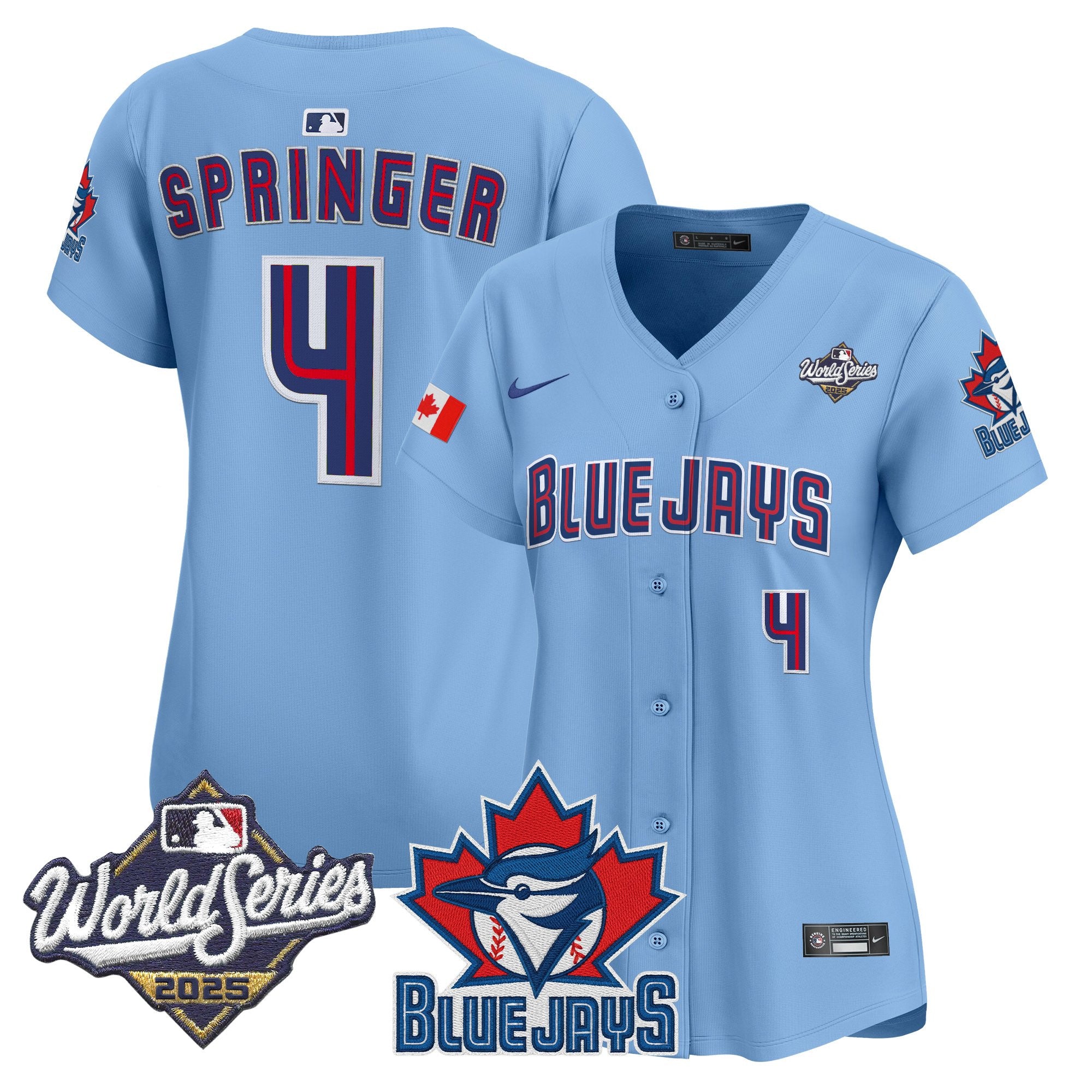 Women's Toronto Blue Jays 2025 World Series Vapor Premier Limited Jersey V3 - All Stitched