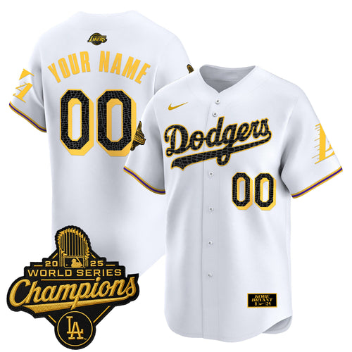 Dodgers 2025 World Series Champions Mamba Vapor Premier Limited Custom Jersey - All Stitched