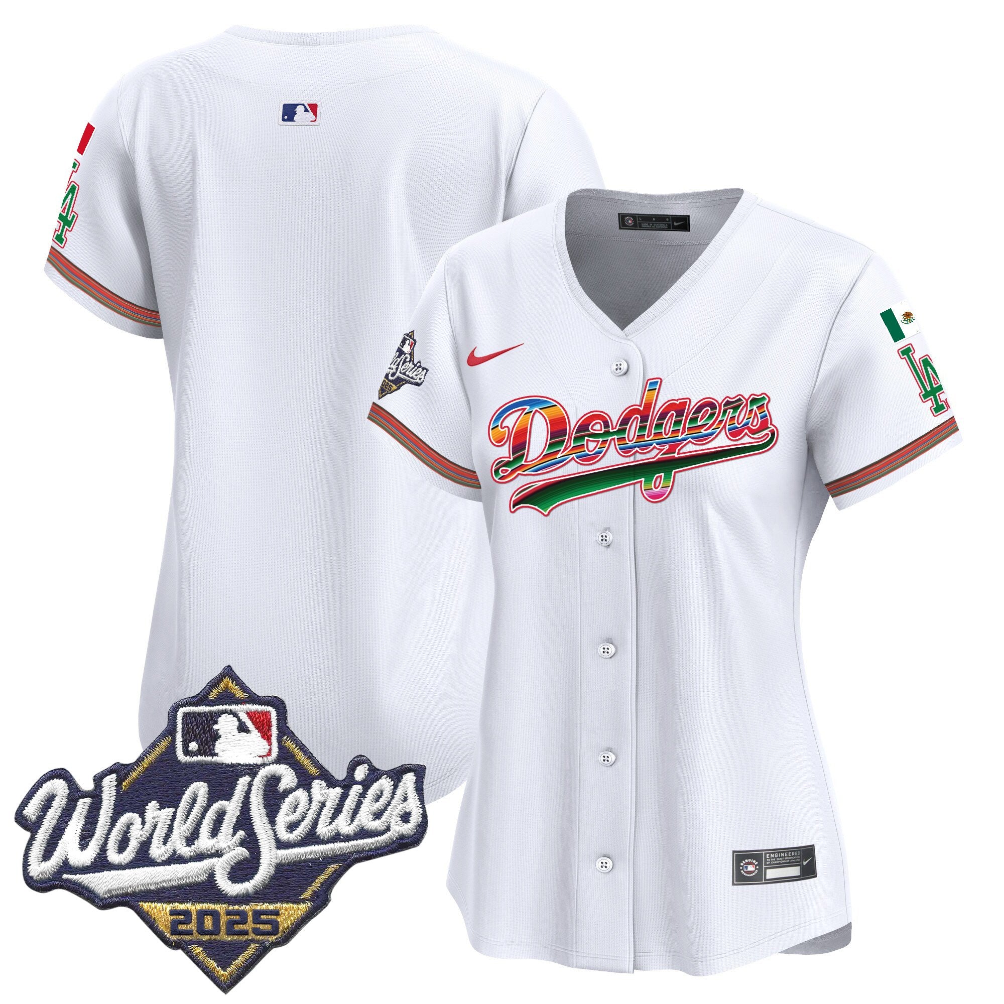 Women's Dodgers Mexico 2025 World Series Vapor Premier Limited Jersey - All Stitched