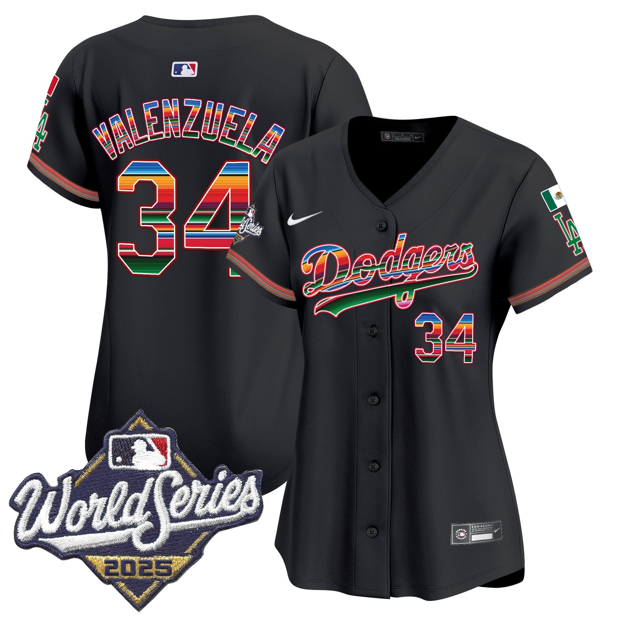 Women's Dodgers Mexico 2025 World Series Vapor Premier Limited Jersey - All Stitched