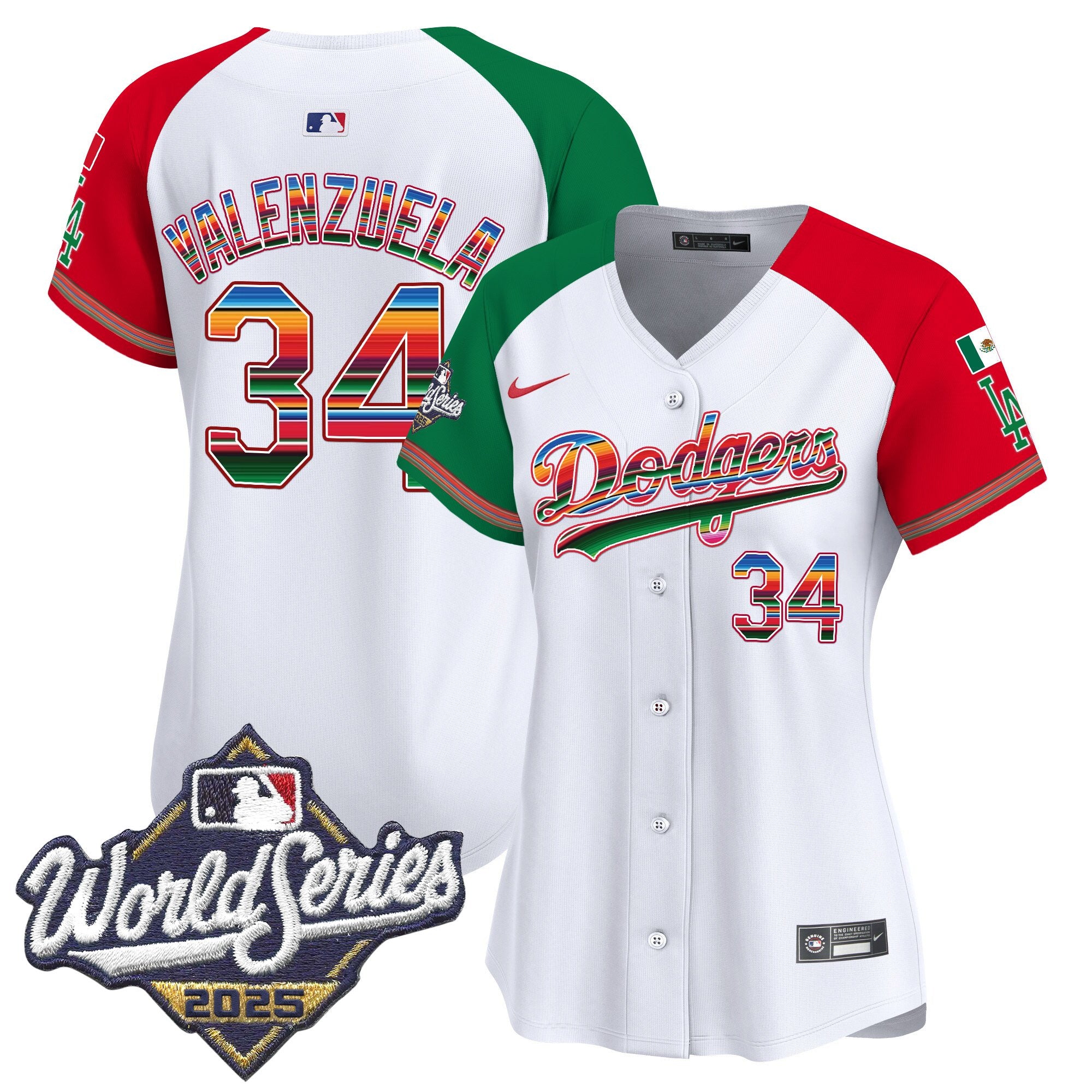 Women's Dodgers Mexico 2025 World Series Vapor Premier Limited Jersey - All Stitched