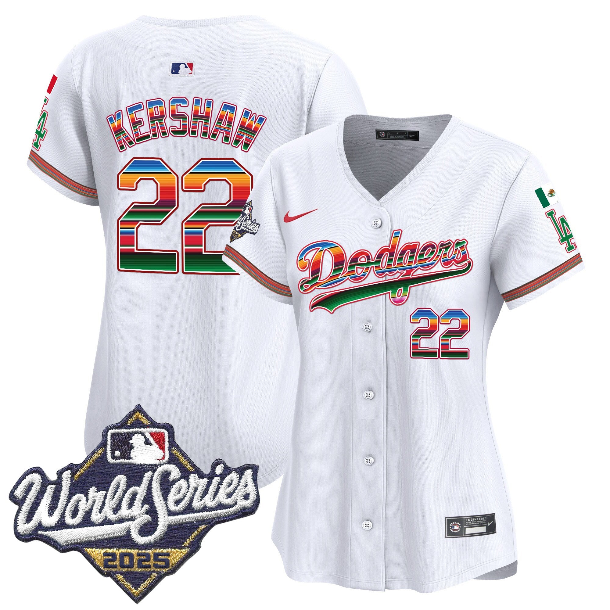 Women's Dodgers Mexico 2025 World Series Vapor Premier Limited Jersey - All Stitched