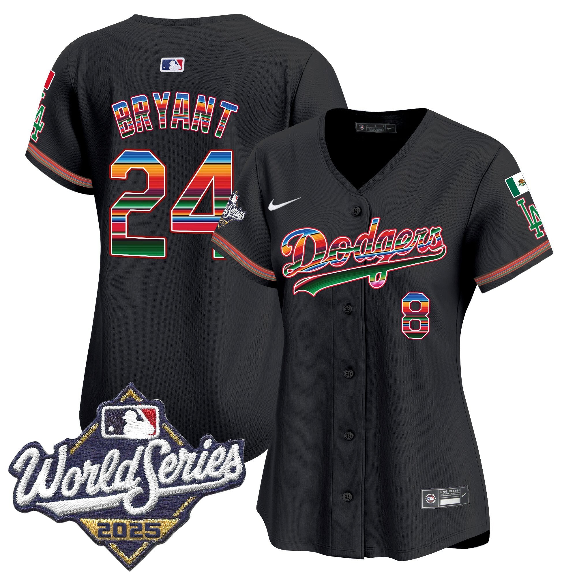Women's Dodgers Mexico 2025 World Series Vapor Premier Limited Jersey - All Stitched