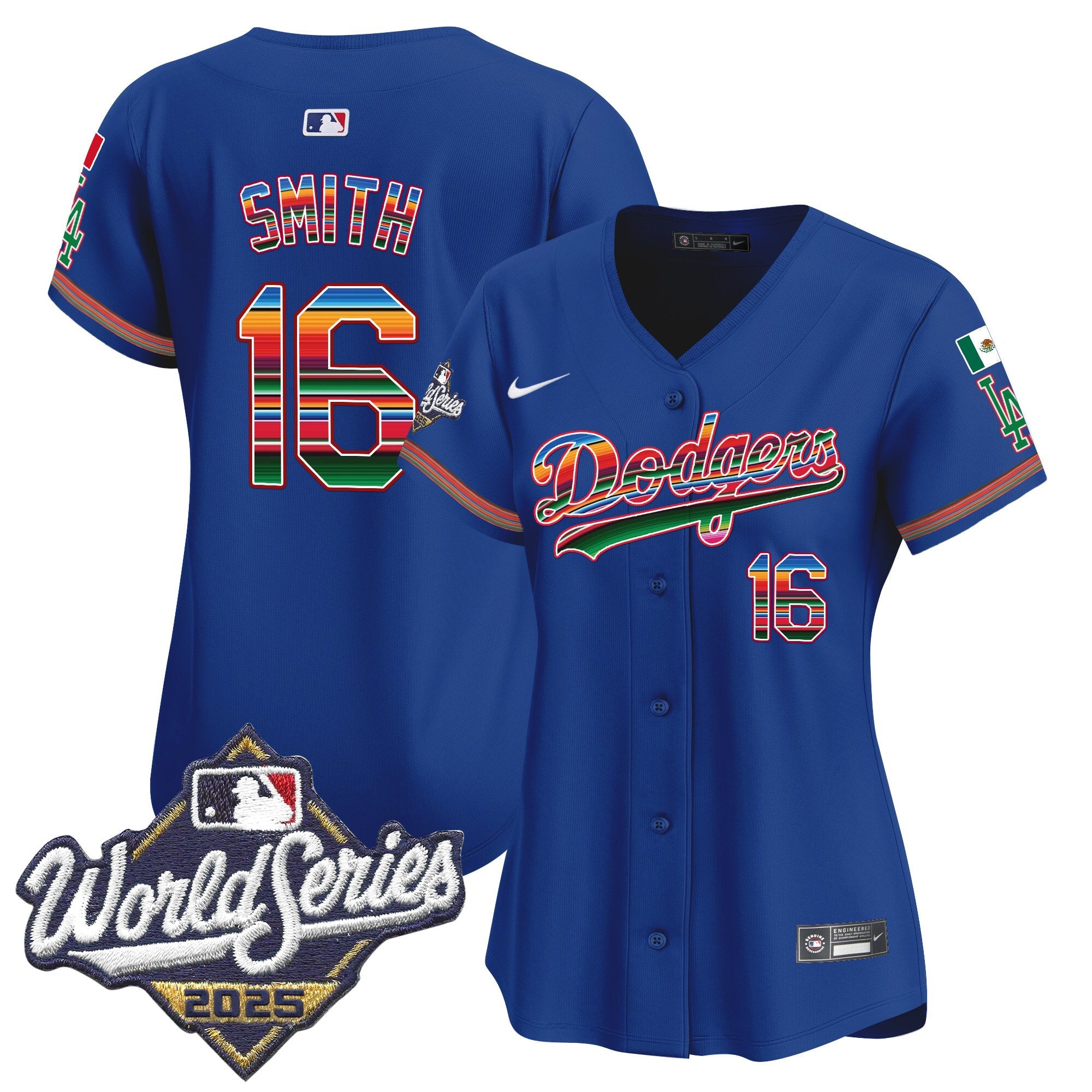 Women's Dodgers Mexico 2025 World Series Vapor Premier Limited Jersey - All Stitched