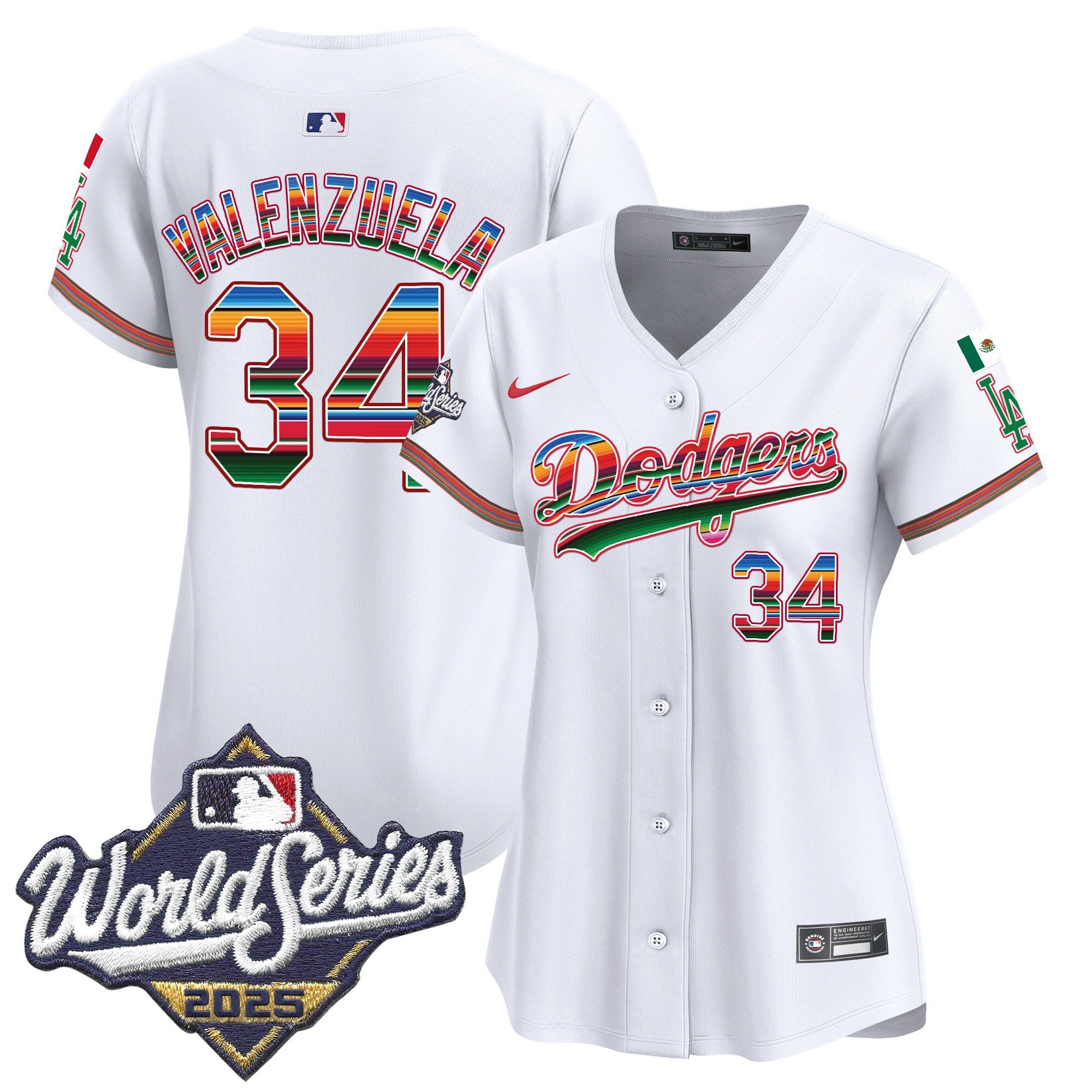 Women's Dodgers Mexico 2025 World Series Vapor Premier Limited Jersey - All Stitched