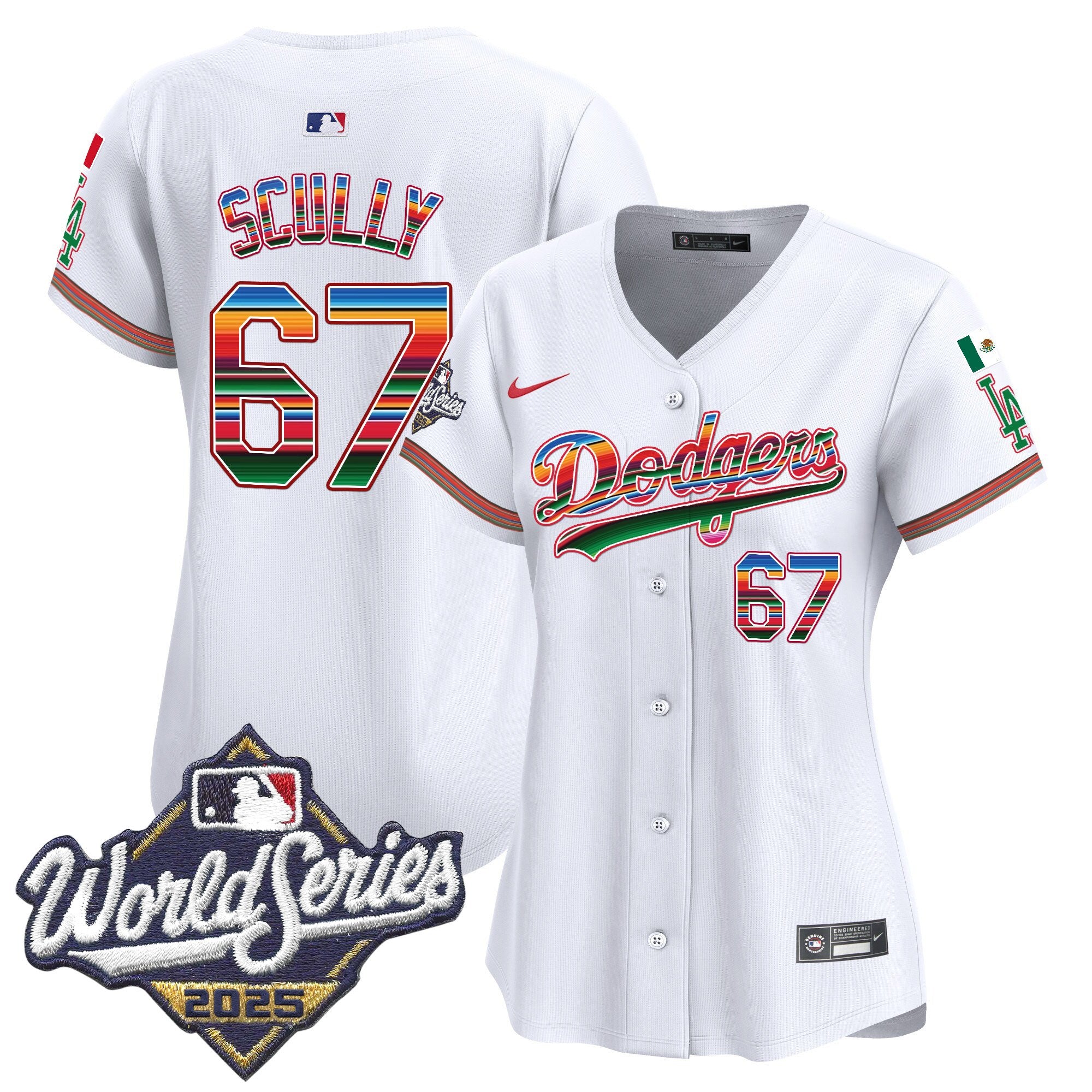Women's Dodgers Mexico 2025 World Series Vapor Premier Limited Jersey - All Stitched