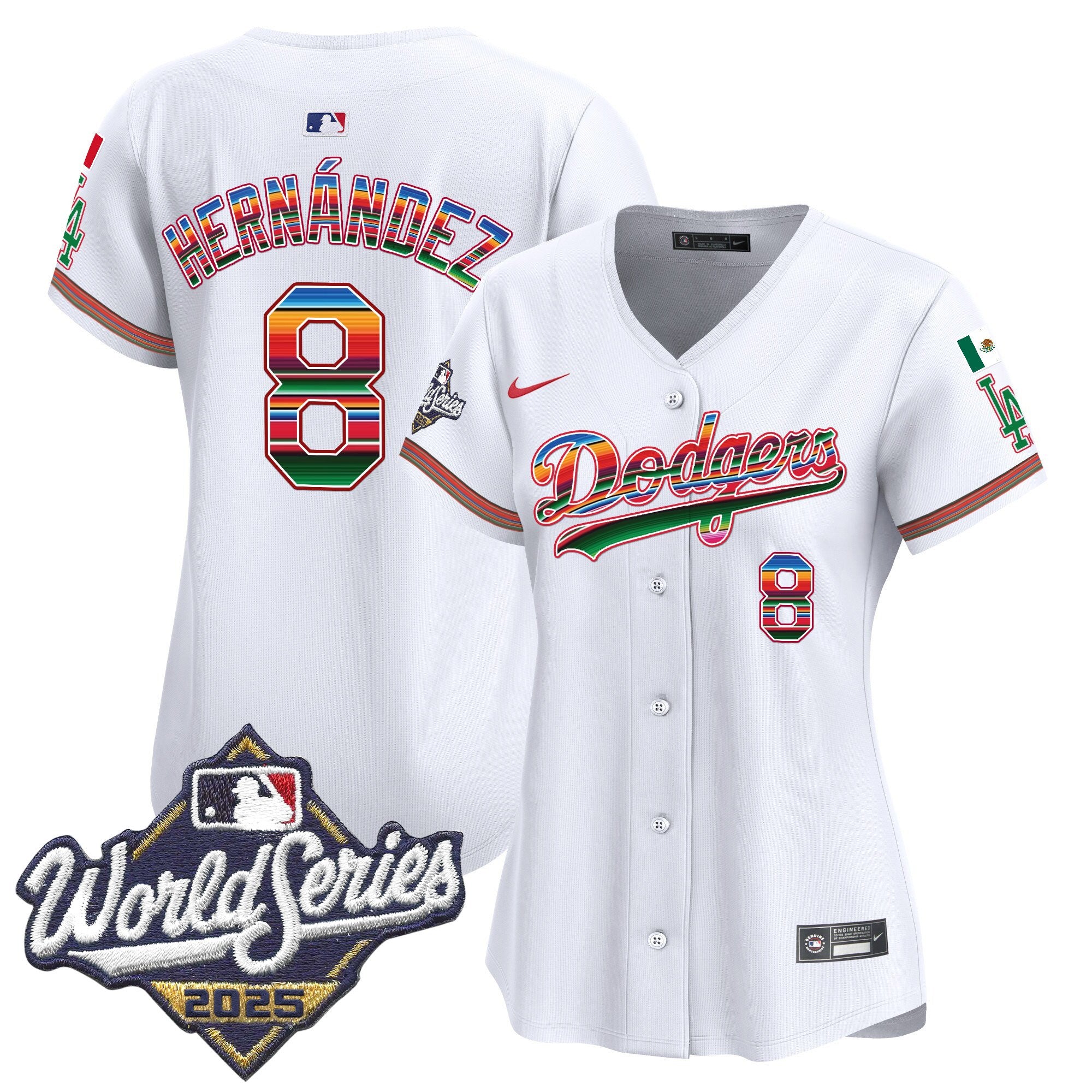 Women's Dodgers Mexico 2025 World Series Vapor Premier Limited Jersey - All Stitched