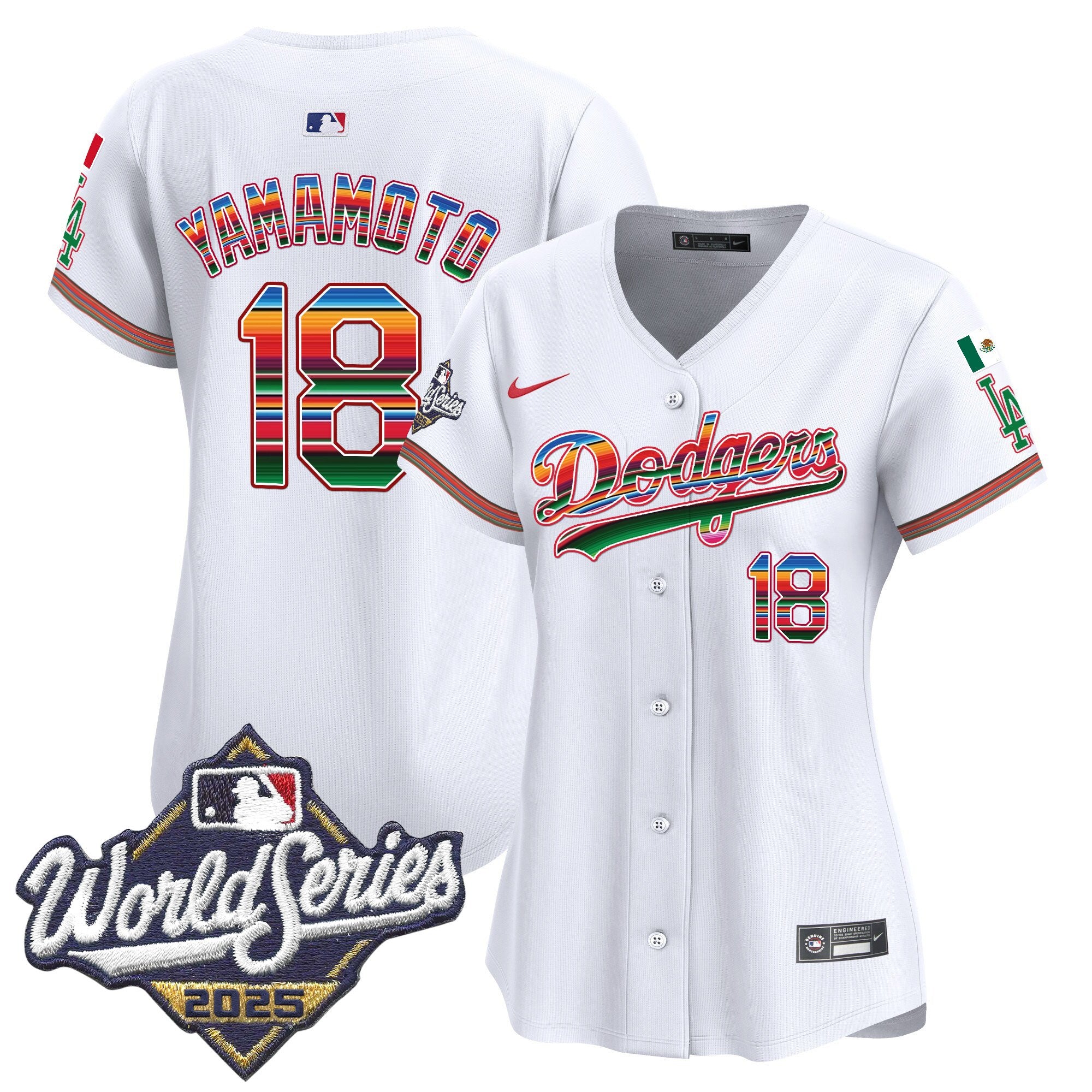 Women's Dodgers Mexico 2025 World Series Vapor Premier Limited Jersey - All Stitched