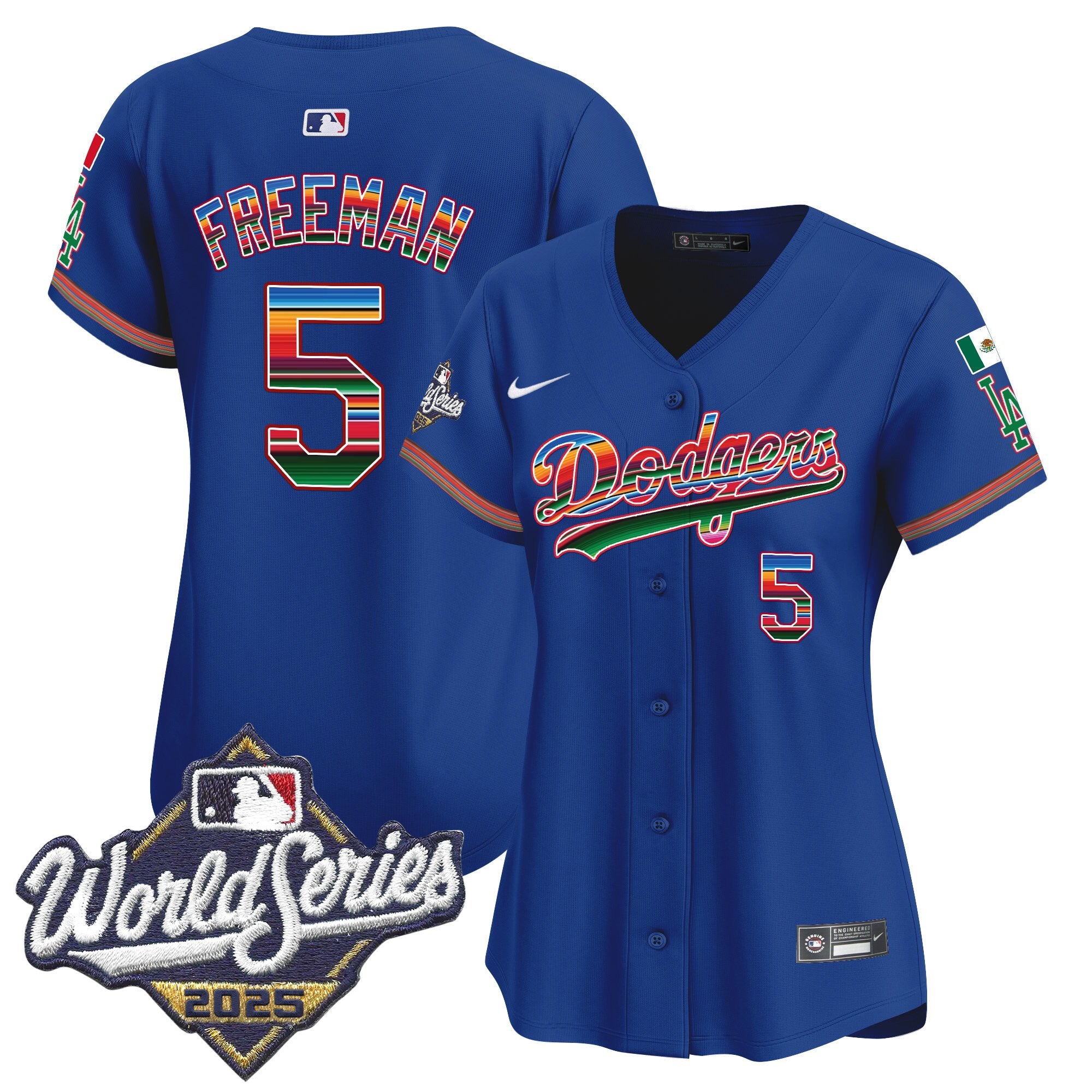 Women's Dodgers Mexico 2025 World Series Vapor Premier Limited Jersey - All Stitched