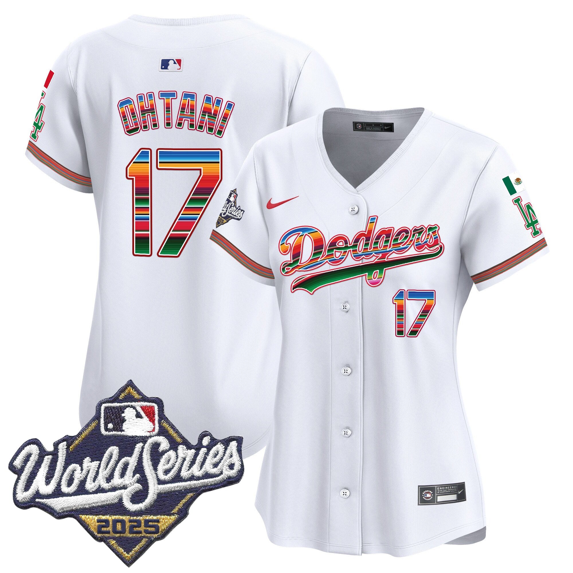 Women's Dodgers Mexico 2025 World Series Vapor Premier Limited Jersey - All Stitched