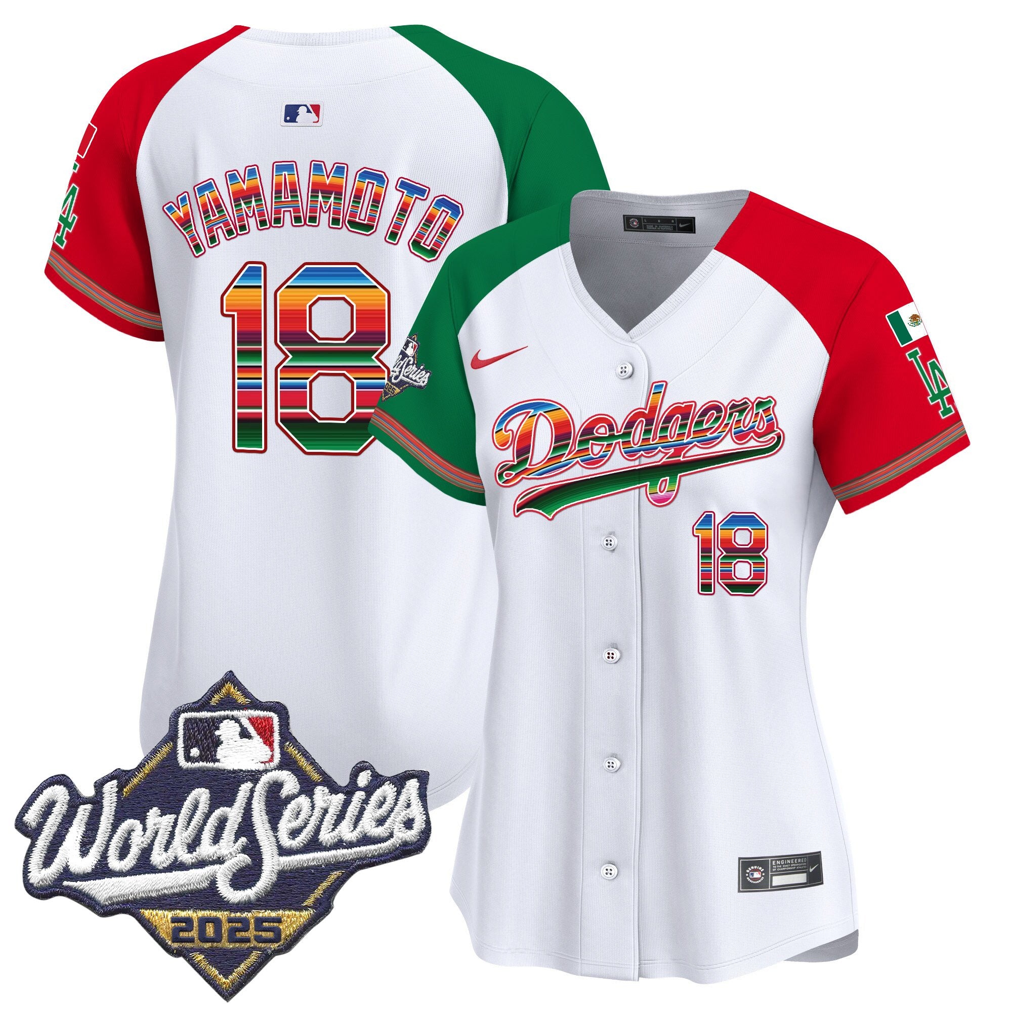 Women's Dodgers Mexico 2025 World Series Vapor Premier Limited Jersey - All Stitched