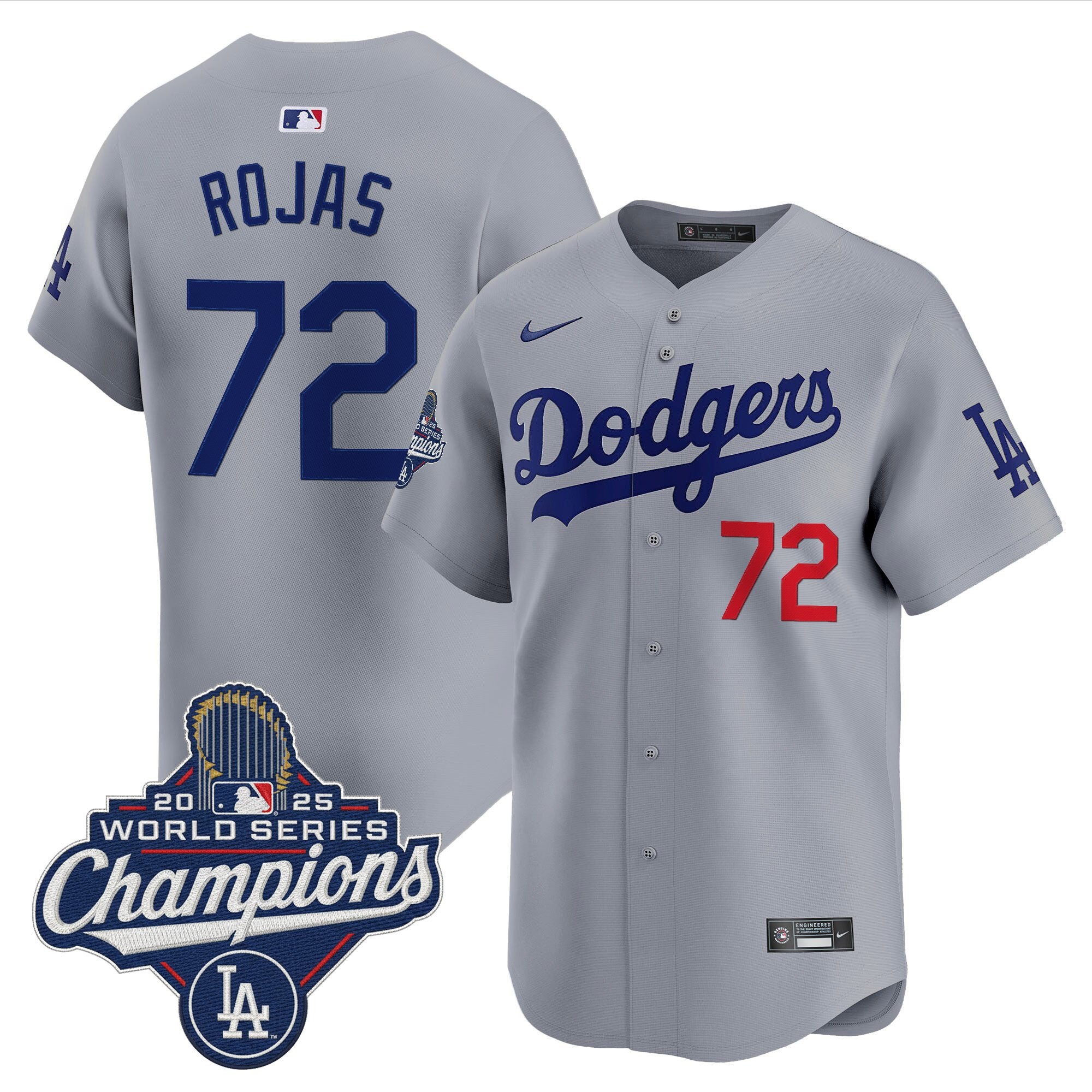 Men's #72 Miguel Rojas 2025 World Series Champions Vapor Premier Limited Jersey - All Stitched