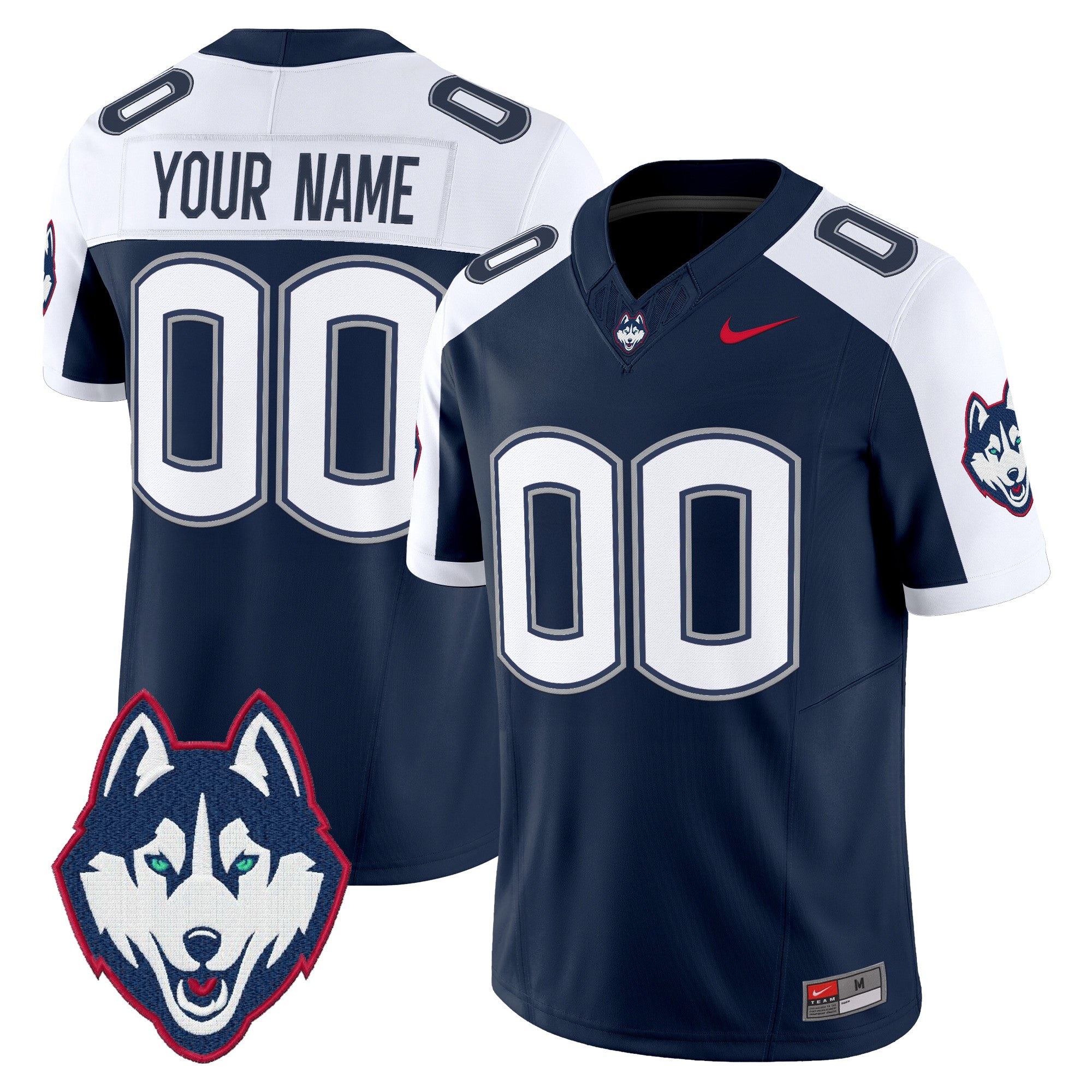 UConn Huskies 2025 Vapor Limited Custom Jersey - All Stitched