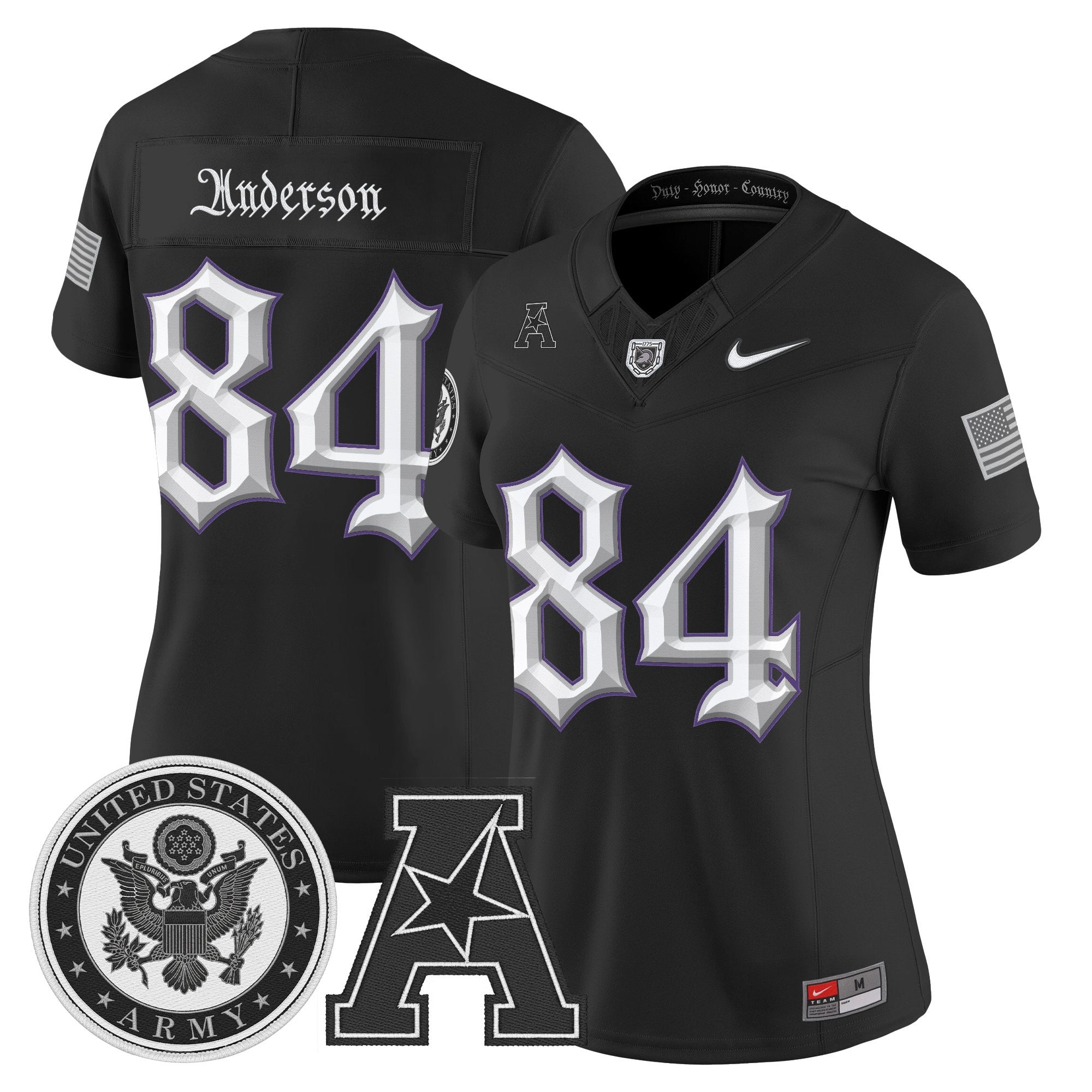 Women's Army Black Knights Honoring 250 Years Of Service And Sacrifice Vapor Limited Jersey - All Stitched