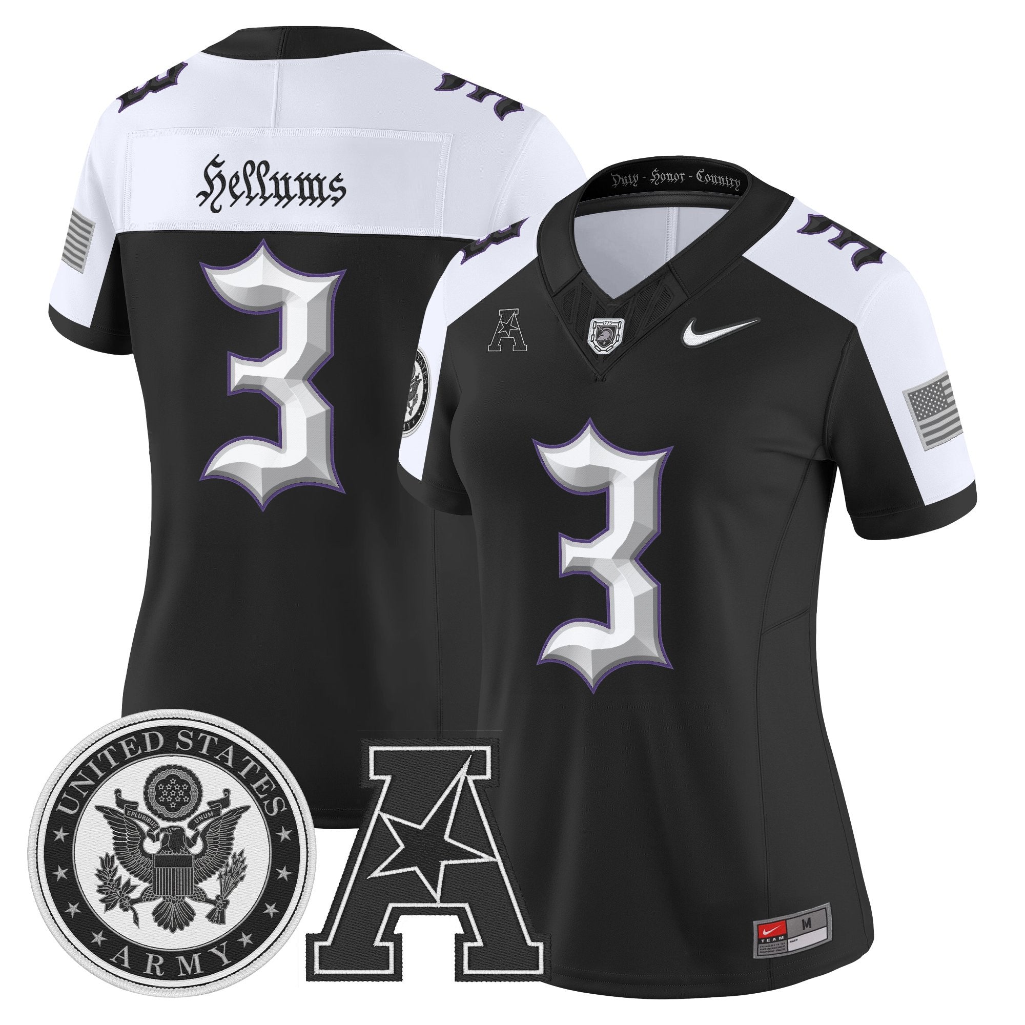 Women's Army Black Knights Honoring 250 Years Of Service And Sacrifice Vapor Limited Jersey - All Stitched